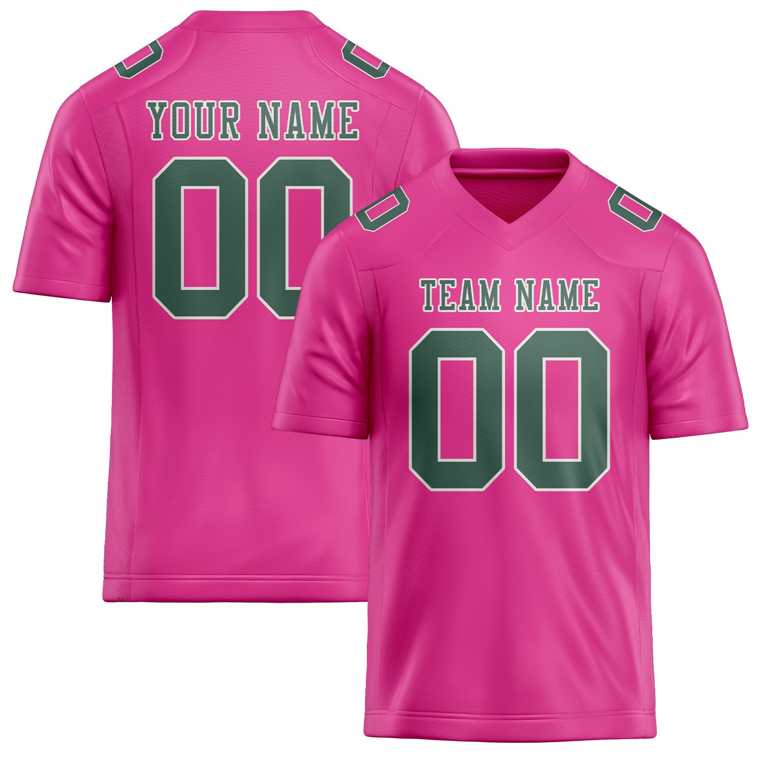 Custom Pink Blue Green Football Jersey