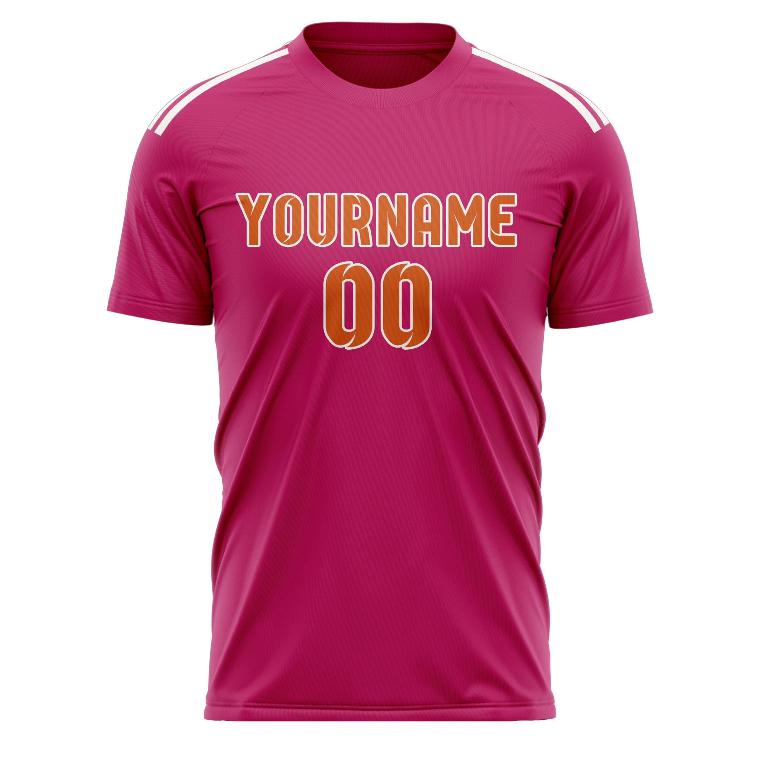 Custom Pink Orange Soccer Jersey