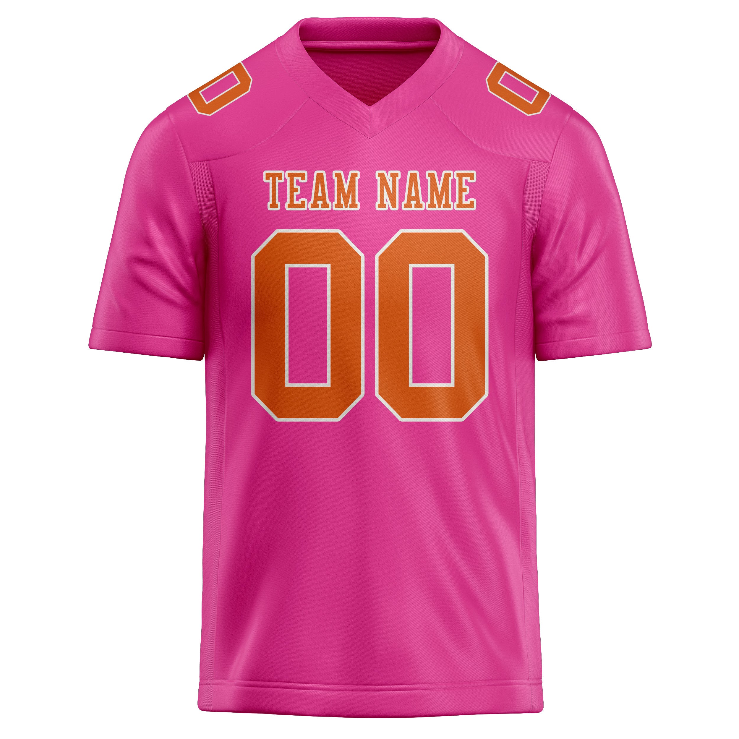 Custom Pink Orange Football Jersey
