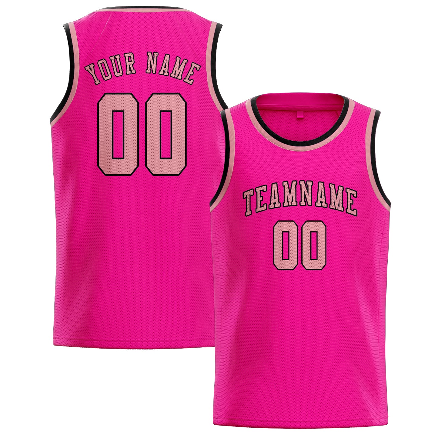 Custom Pink Light Pink Basketball Jersey