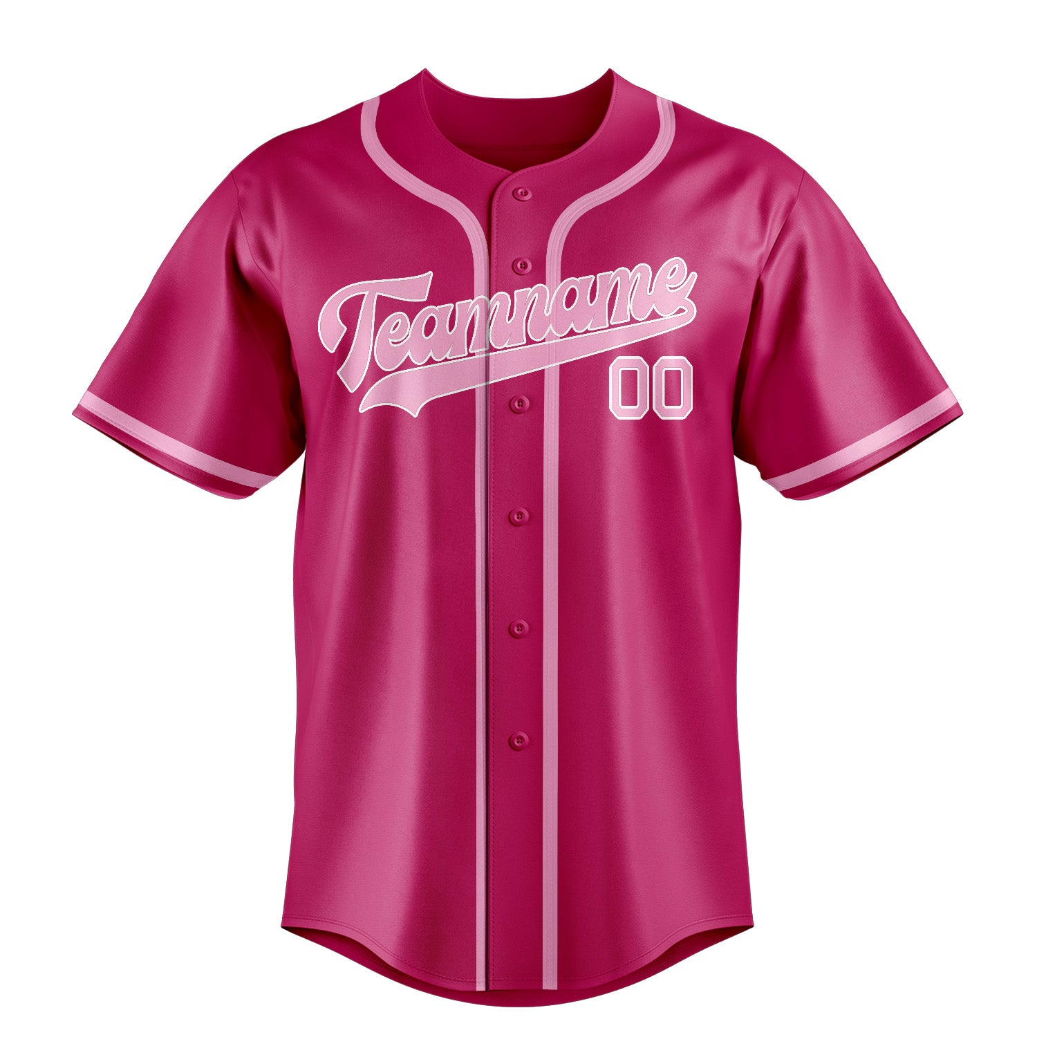 Custom Pink Light Pink Baseball Jersey