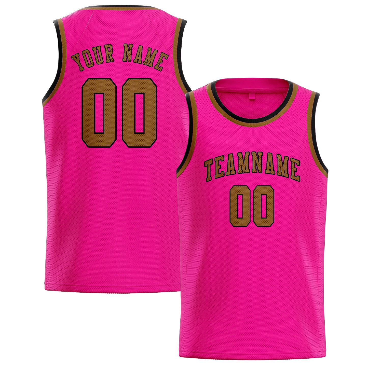 Custom Pink Khaki Basketball Jersey