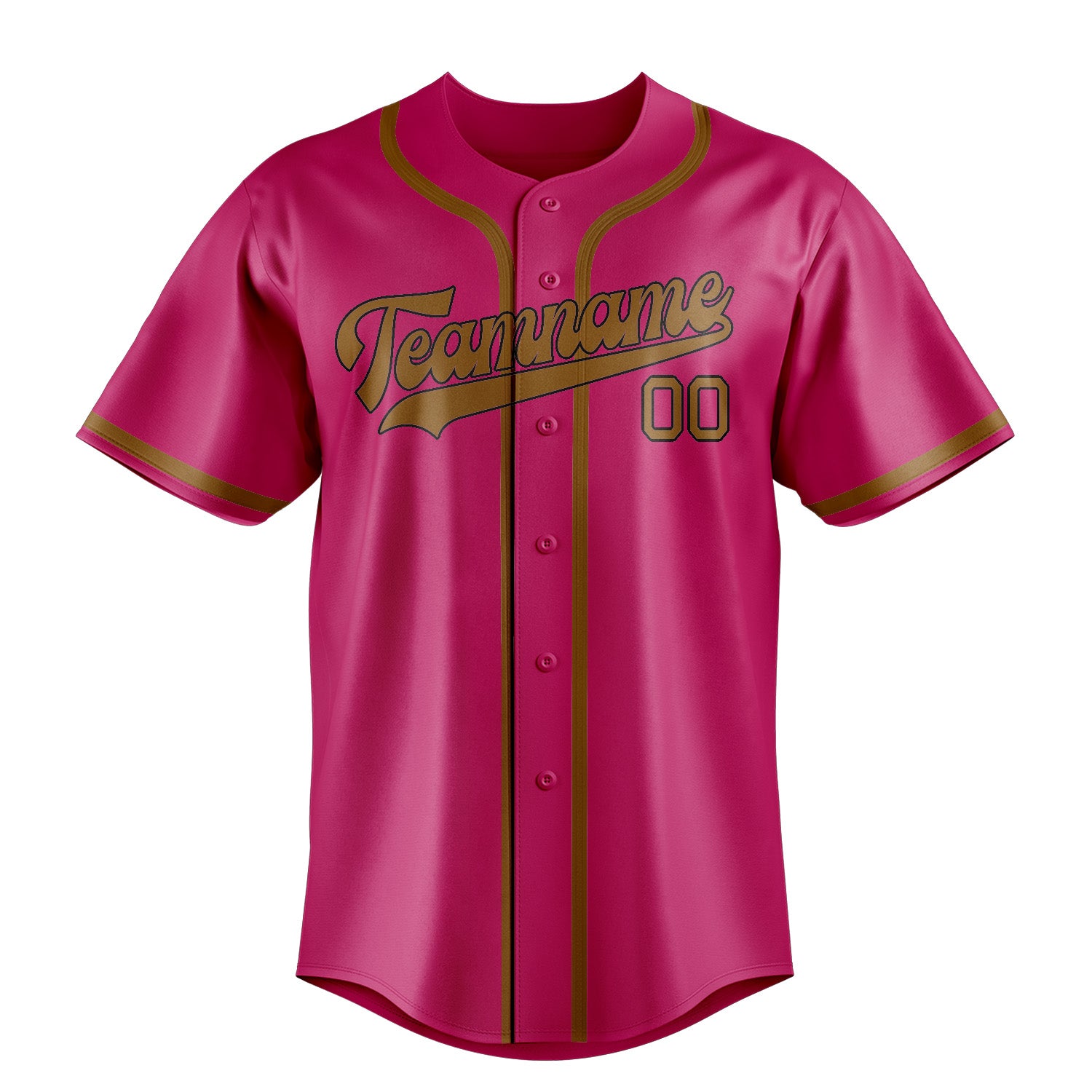 Custom Pink Khaki Baseball Jersey
