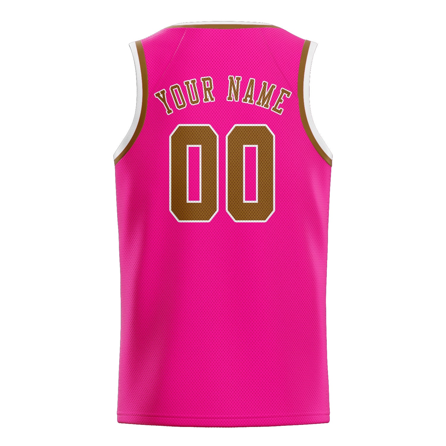 Custom Pink Khaki Basketball Jersey
