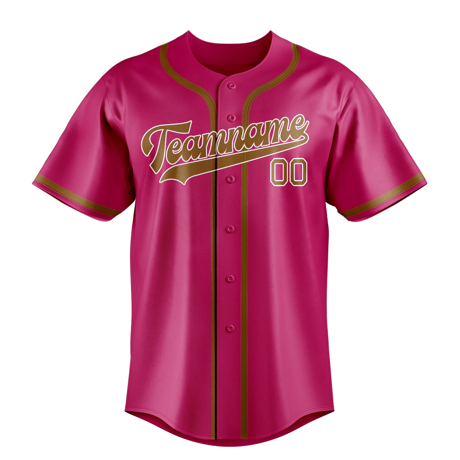 Custom Pink Khaki Baseball Jersey