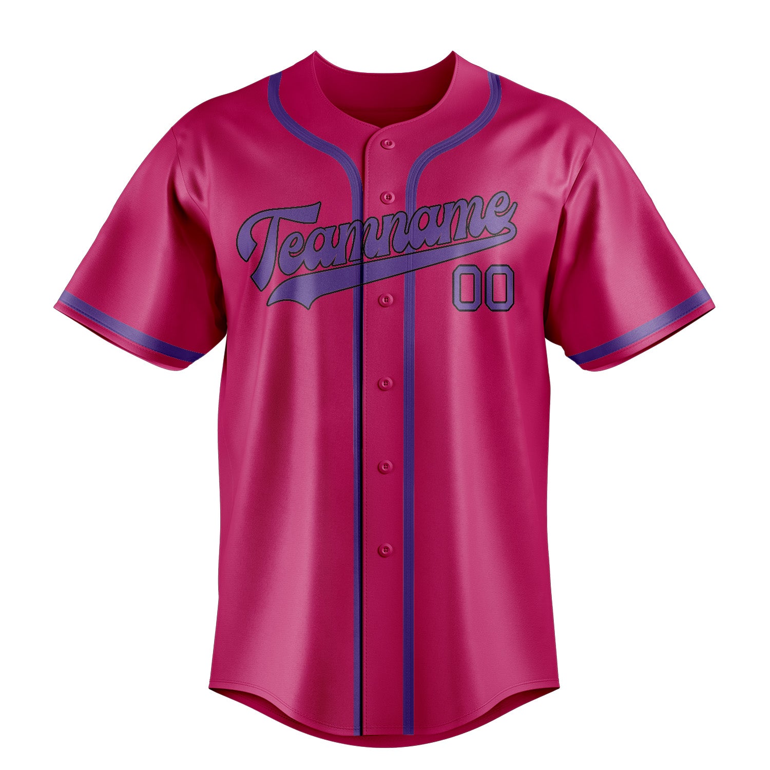 Custom Pink Light Purple Baseball Jersey