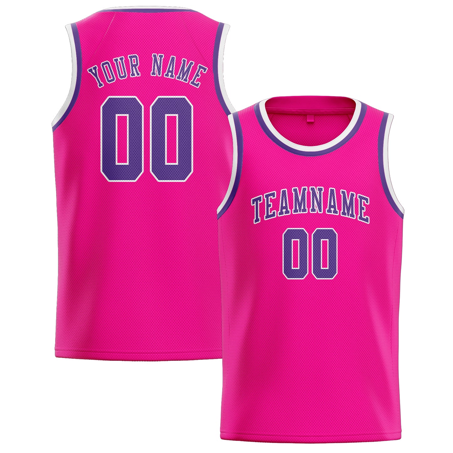 Custom Pink Light Purple Basketball Jersey