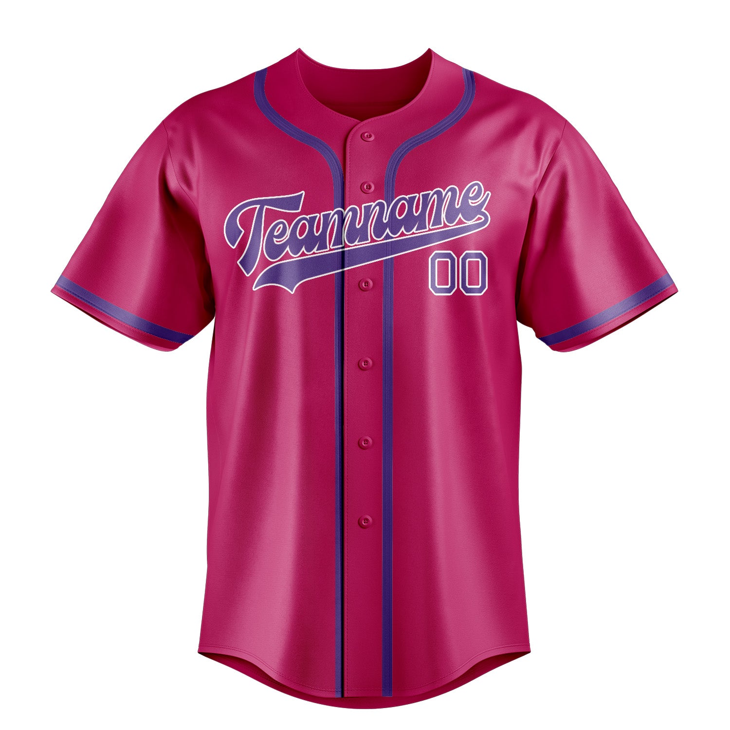 Custom Pink Light Purple Baseball Jersey