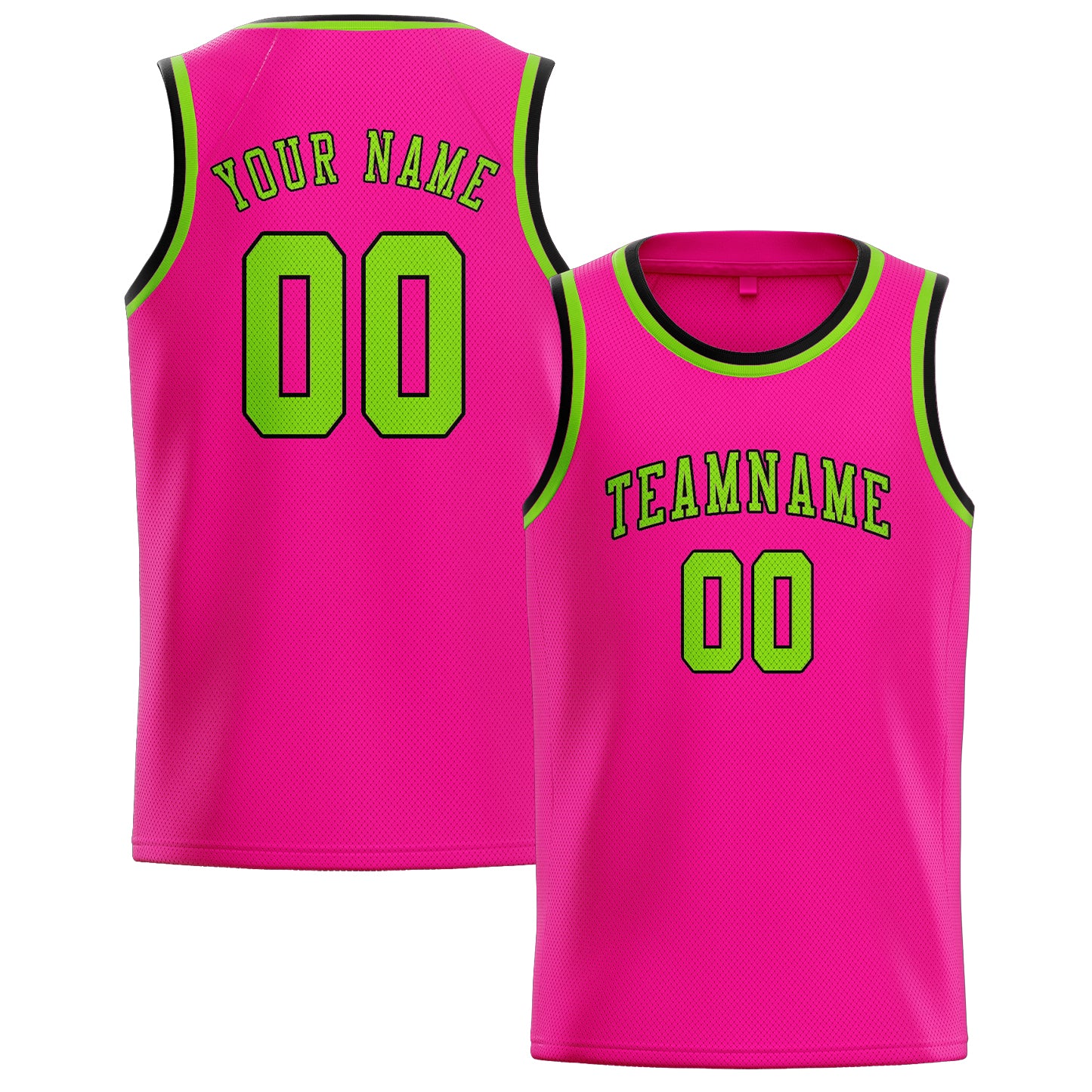 Custom Pink Emerald Green Basketball Jersey