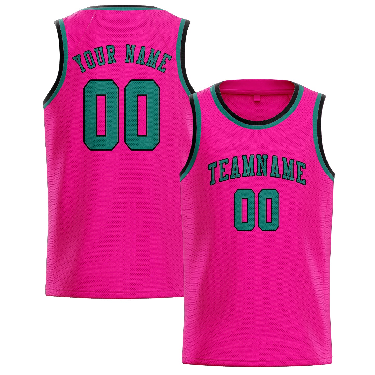 Custom Pink Blue Green Basketball Jersey