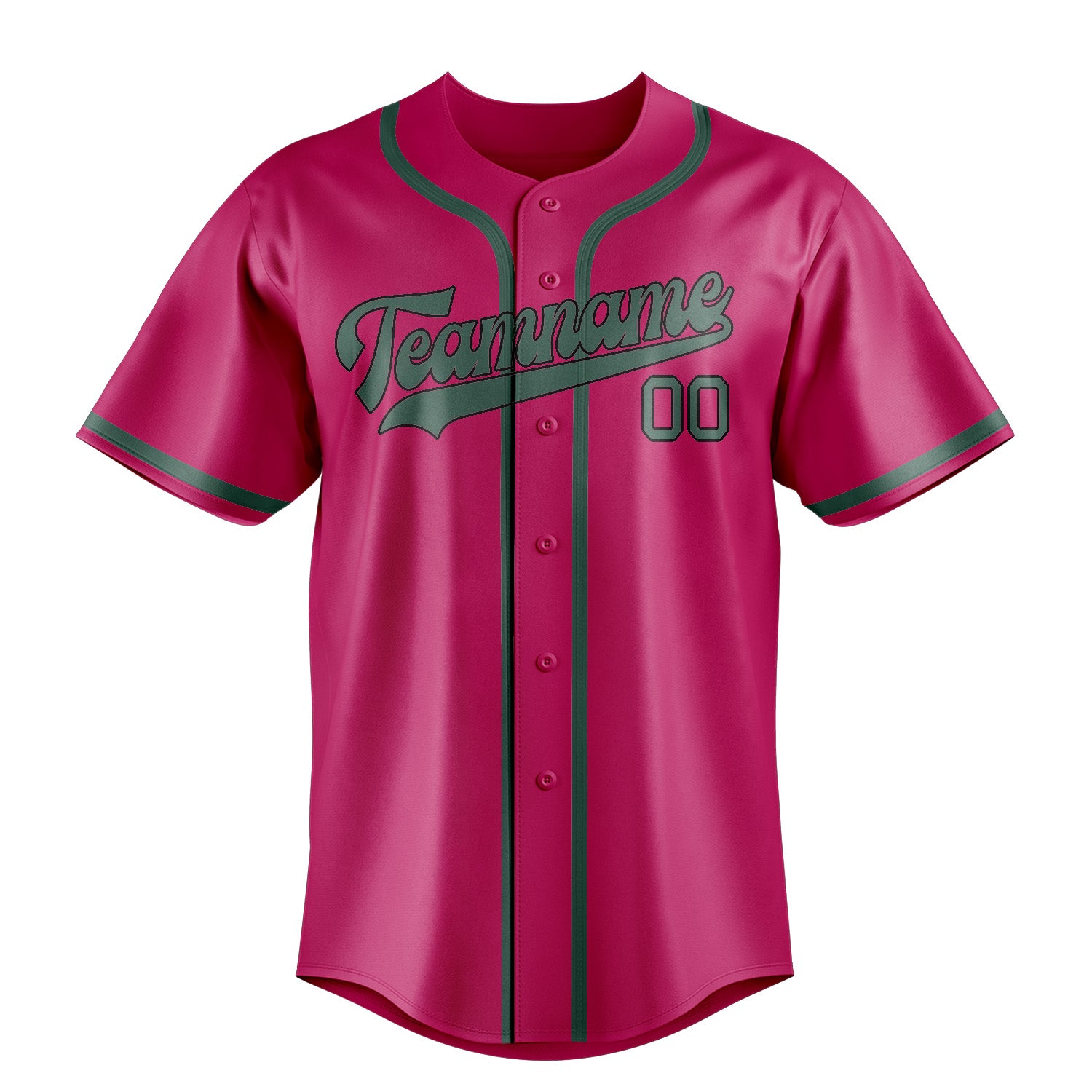 Custom Pink Blue Green Baseball Jersey