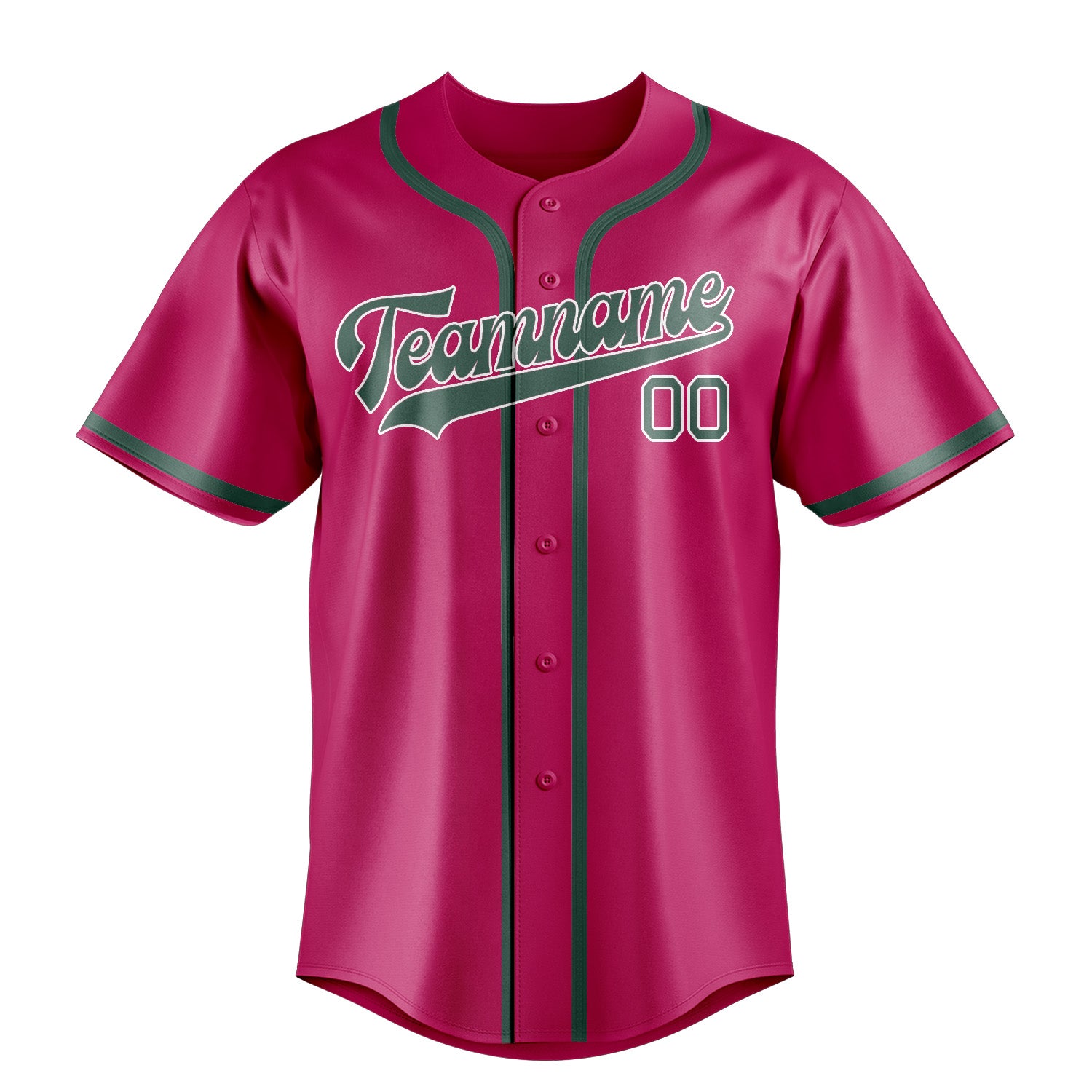 Custom Pink Blue Green Baseball Jersey