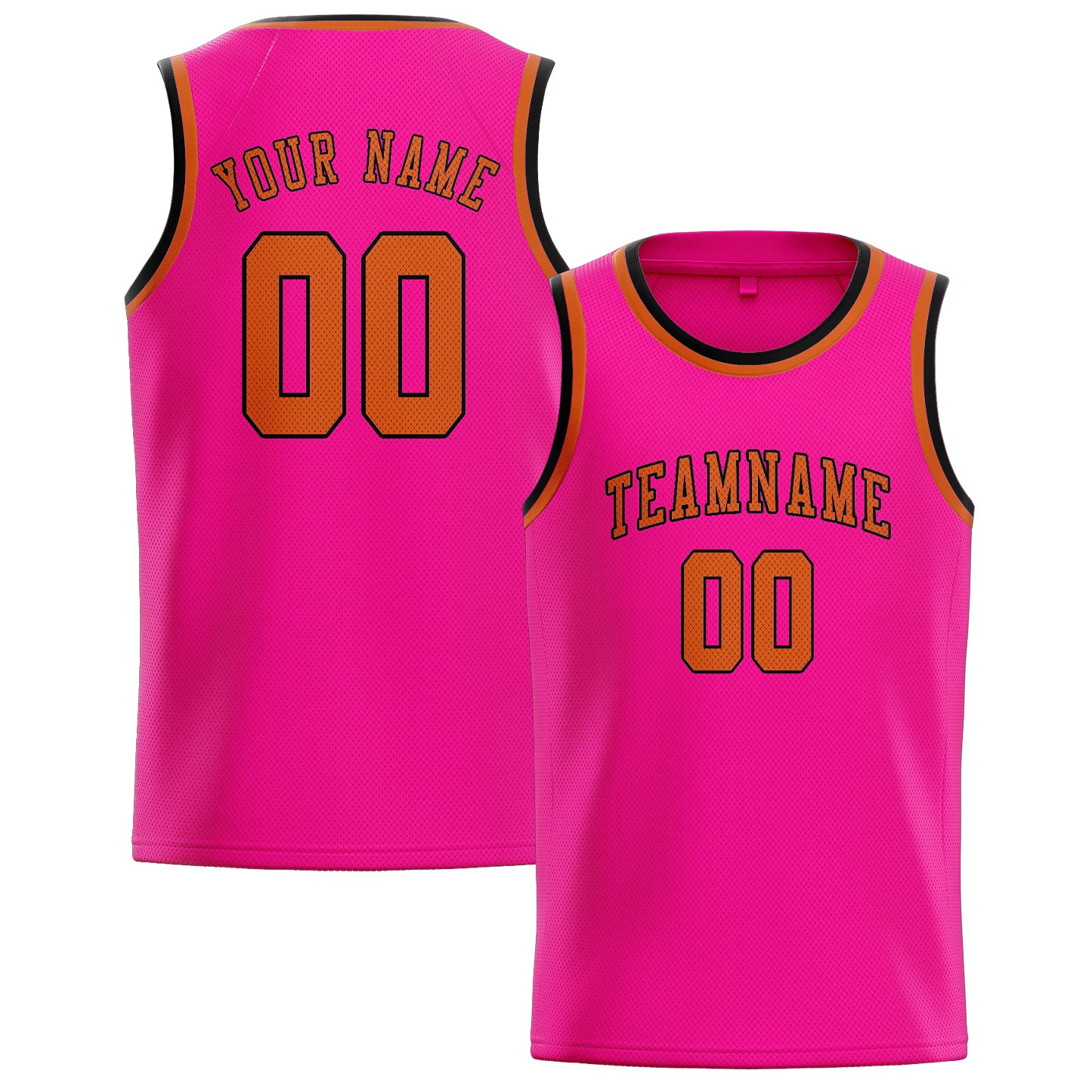 Custom Pink Orange Basketball Jersey