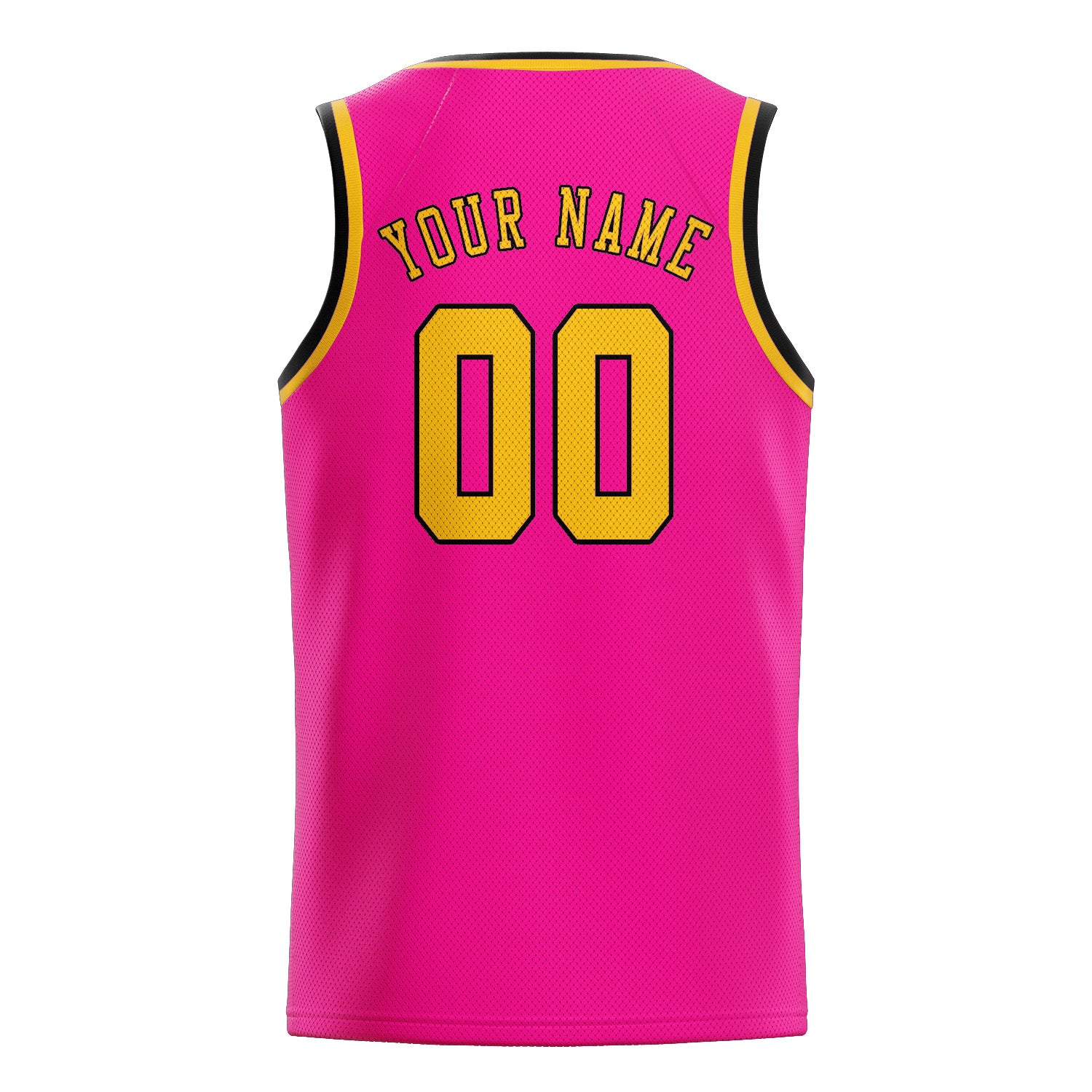 Custom Pink Gold Basketball Jersey