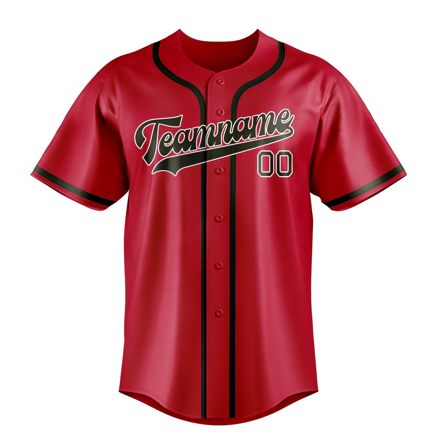 Custom Red Olive Baseball Jersey