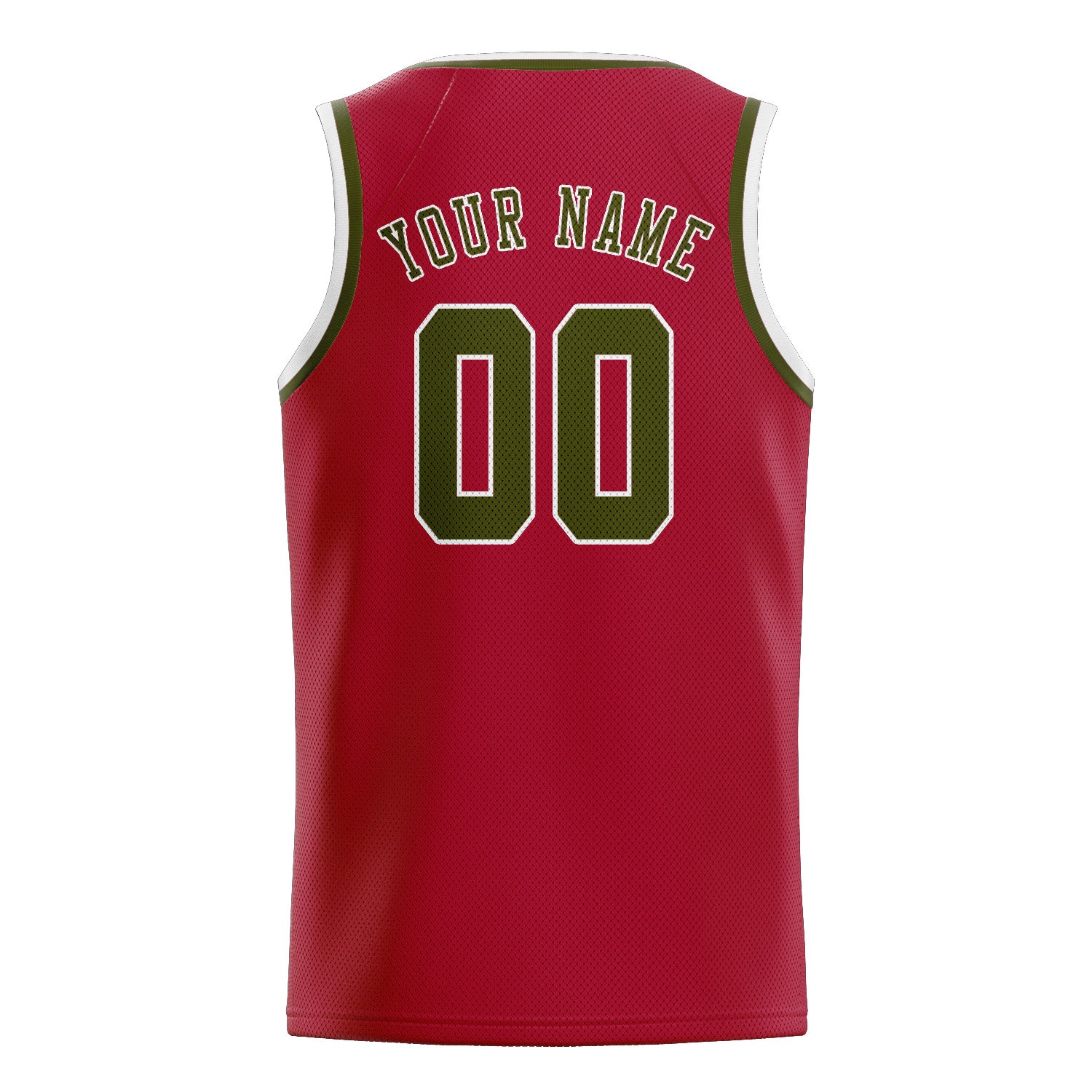 Custom Red Olive Basketball Jersey
