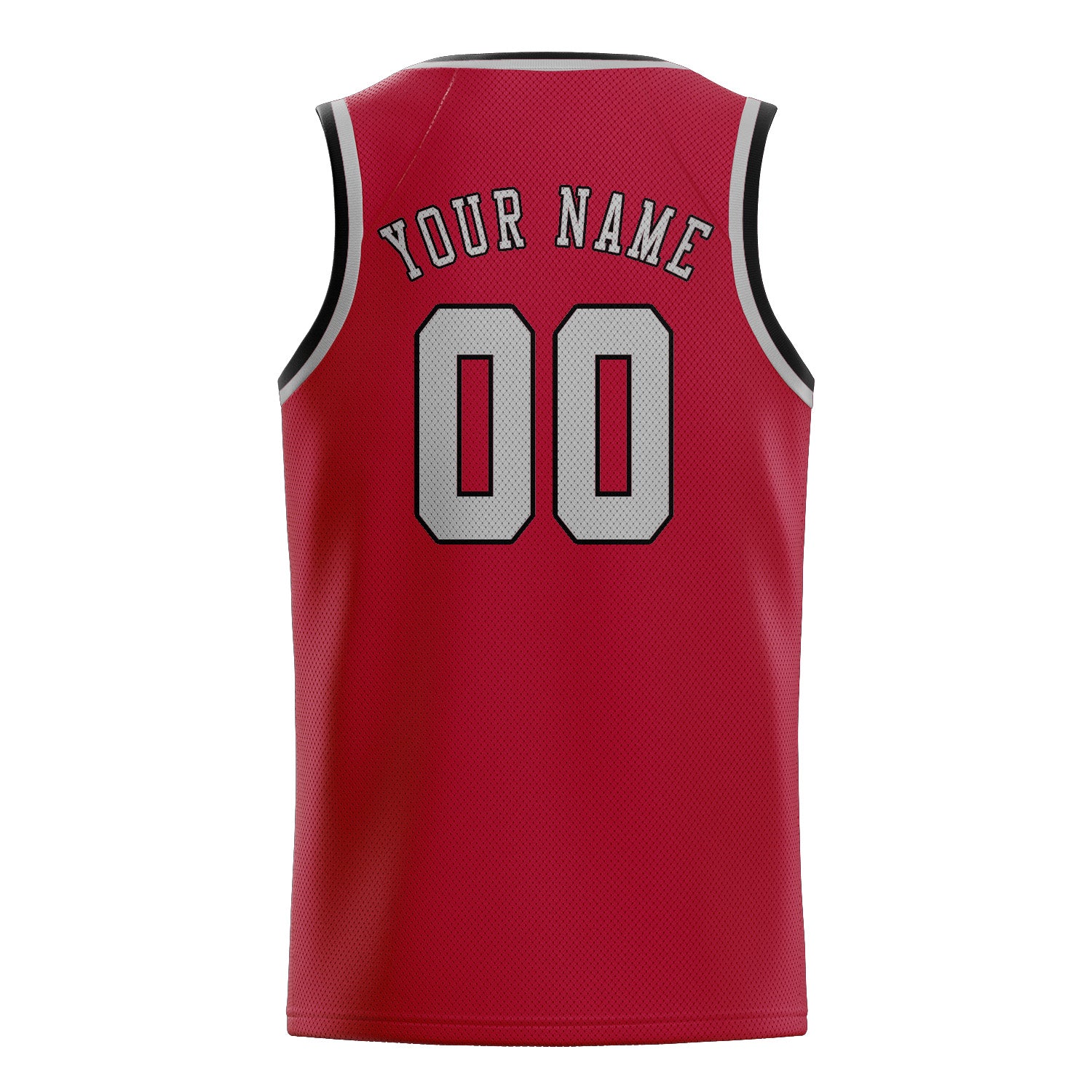 Custom Red Gray Basketball Jersey