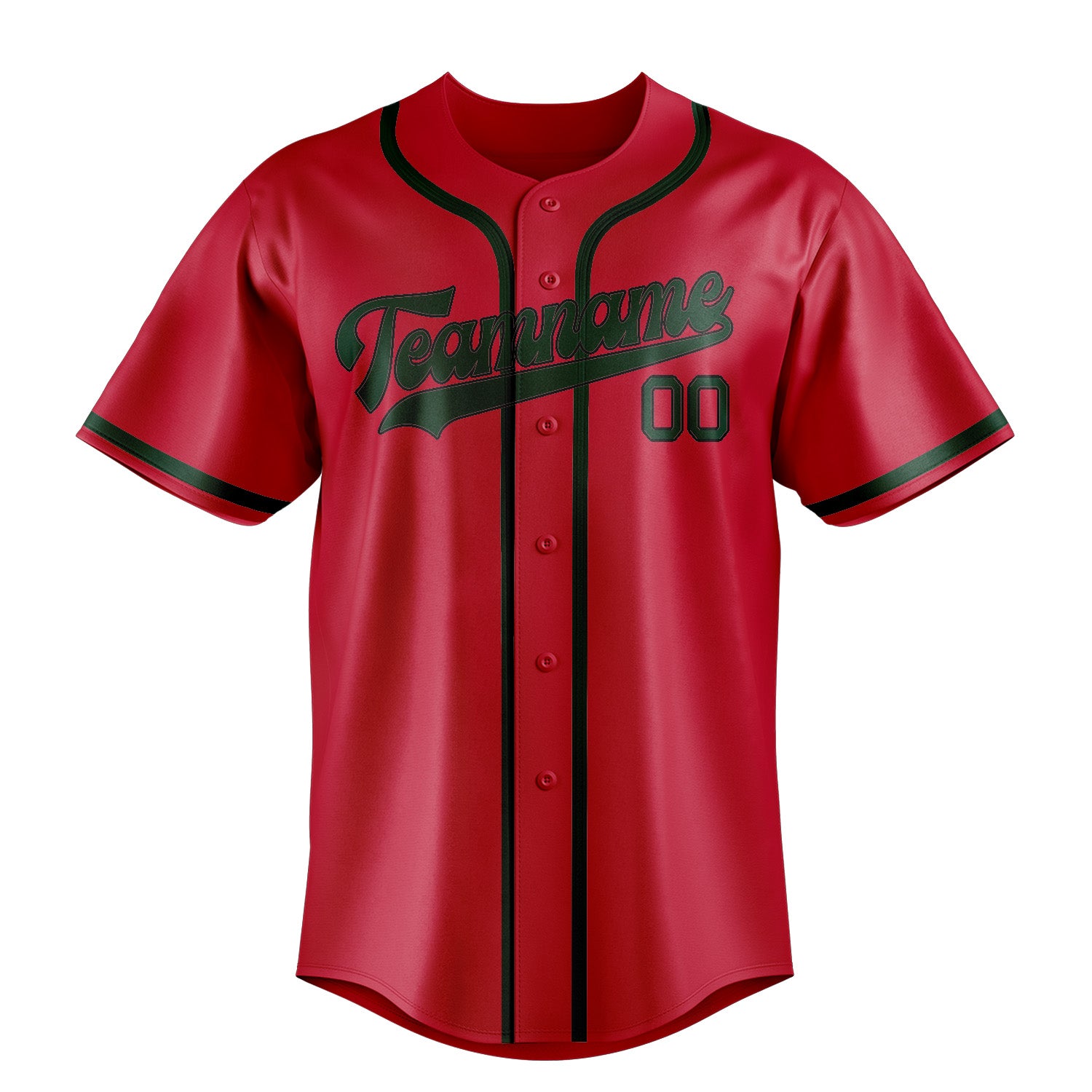 Custom Red Green Baseball Jersey