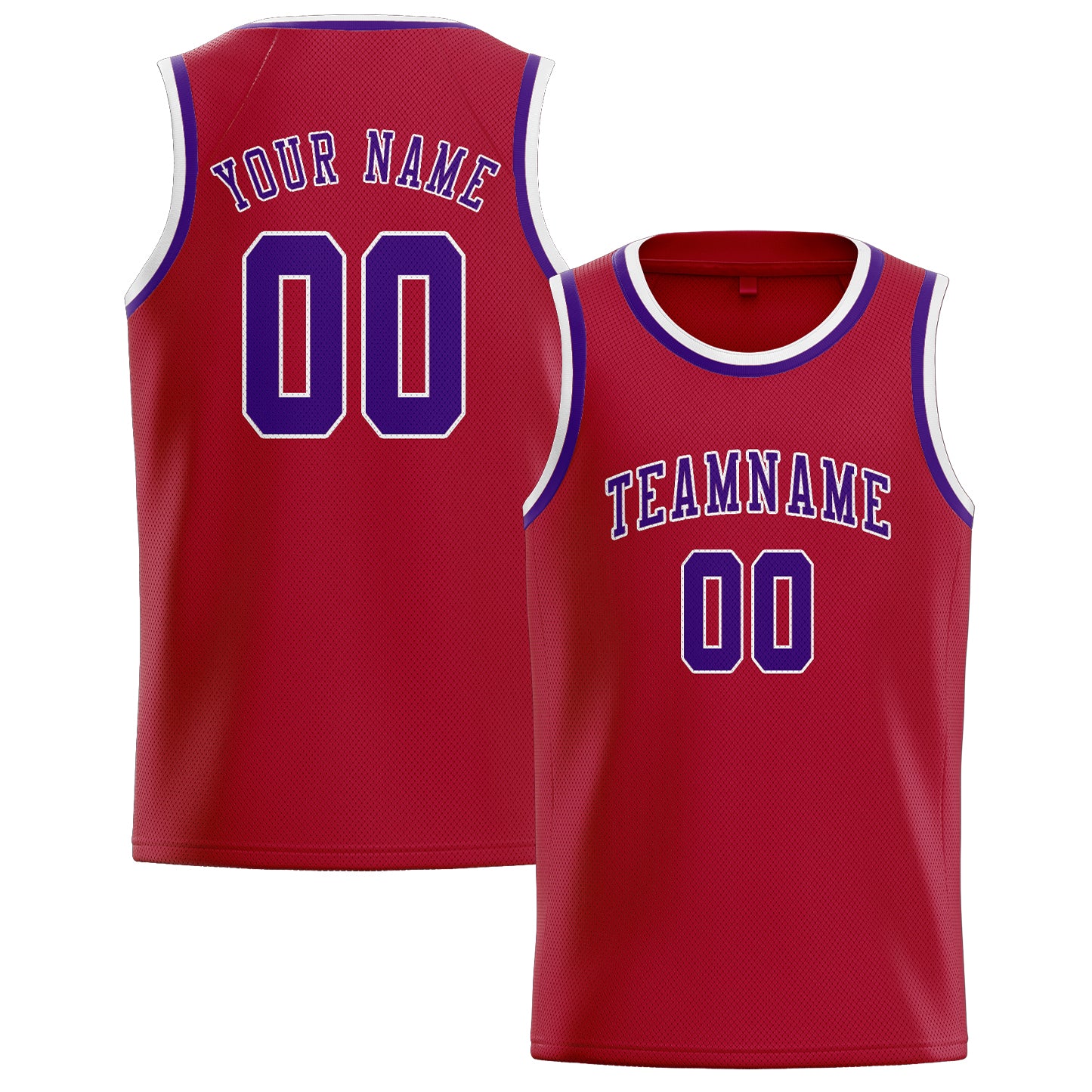Custom Red Purple Basketball Jersey
