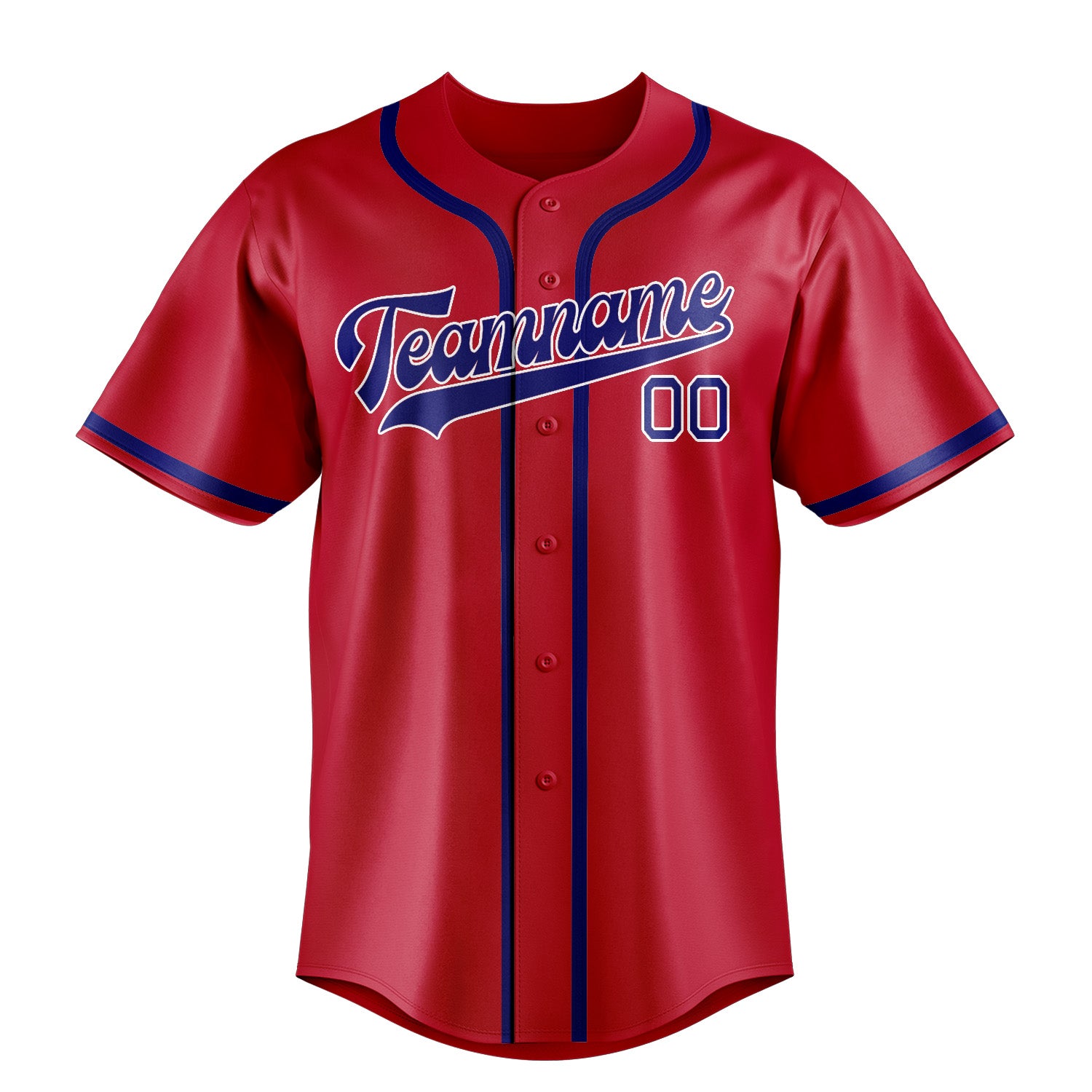 Custom Red Sky Blue Baseball Jersey