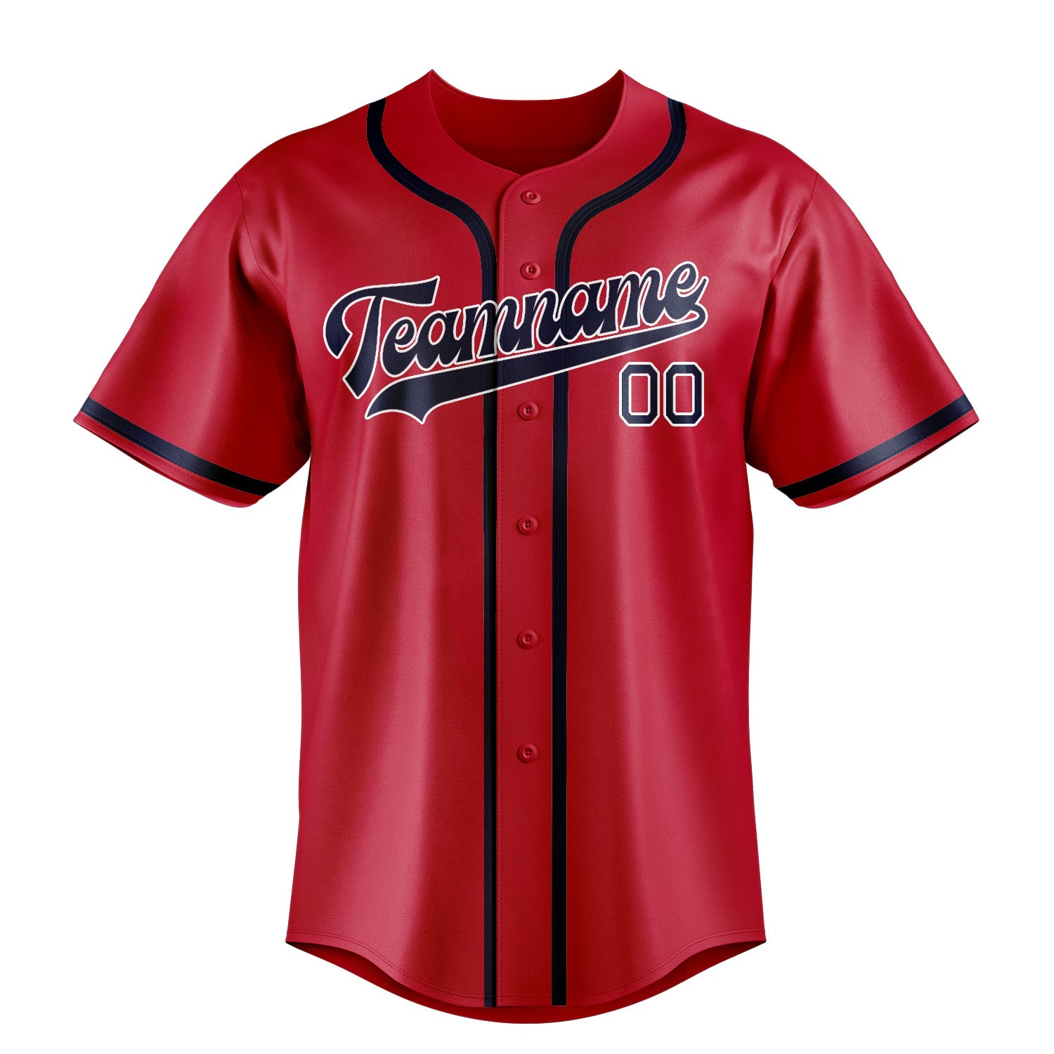 Custom Red Blue Baseball Jersey