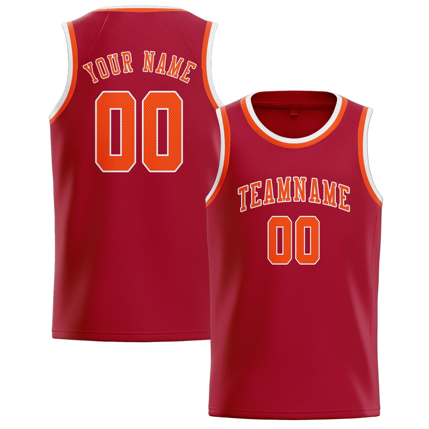 Custom Red Orange Red Basketball Jersey