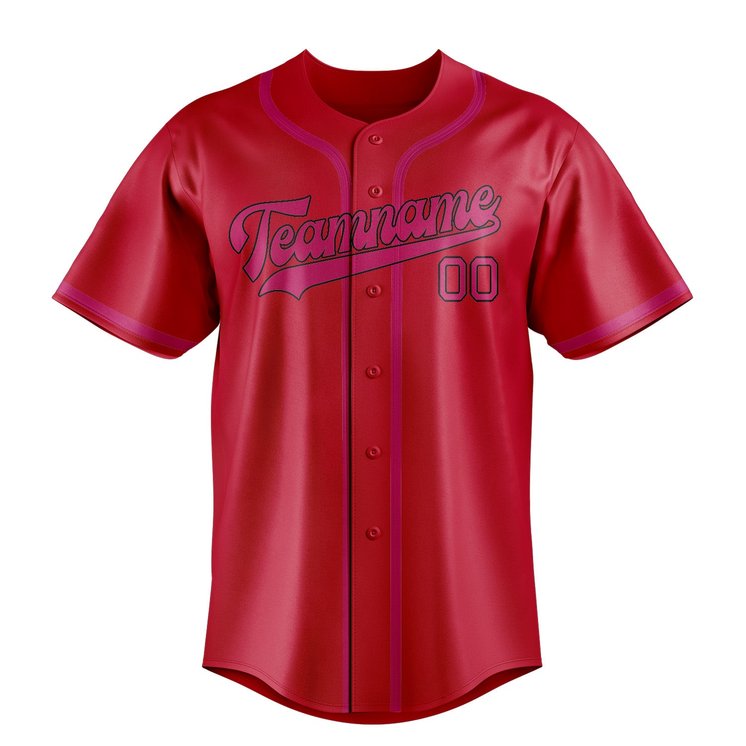 Custom Red Pink Baseball Jersey