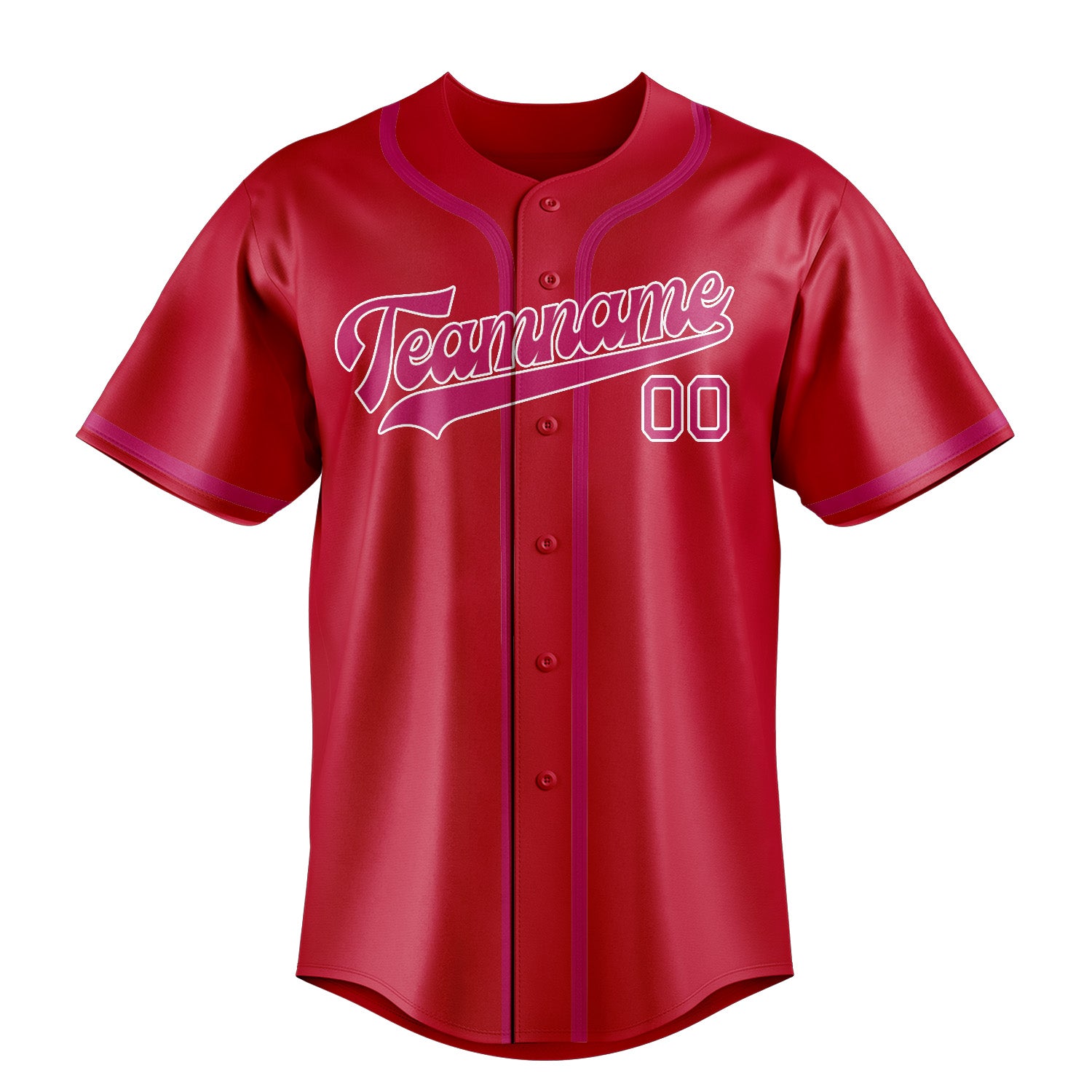 Custom Red Pink Baseball Jersey