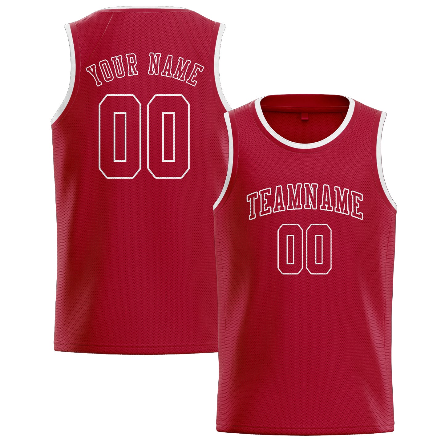 Custom Red Red Basketball Jersey