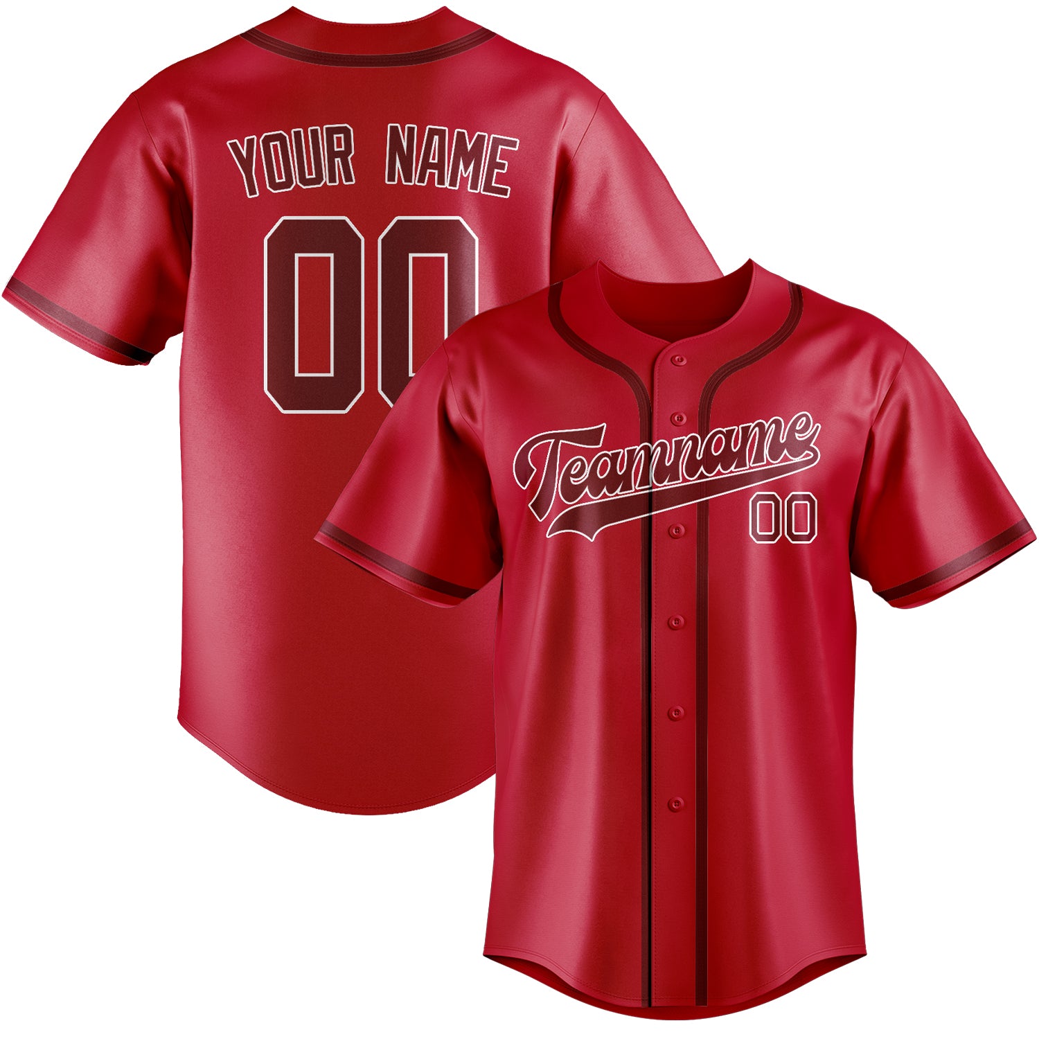 Custom Red Crimson Red Baseball Jersey