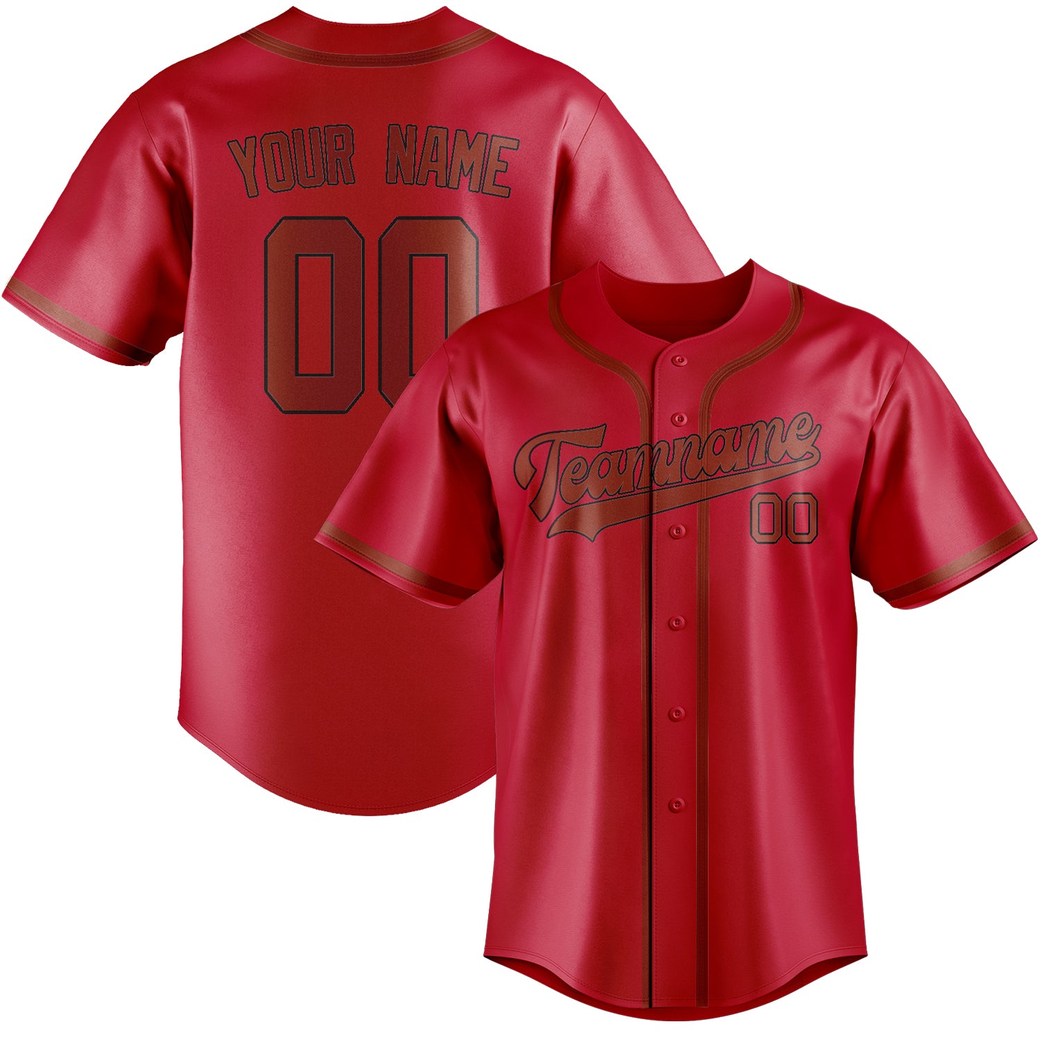 Custom Red Coral Red Baseball Jersey