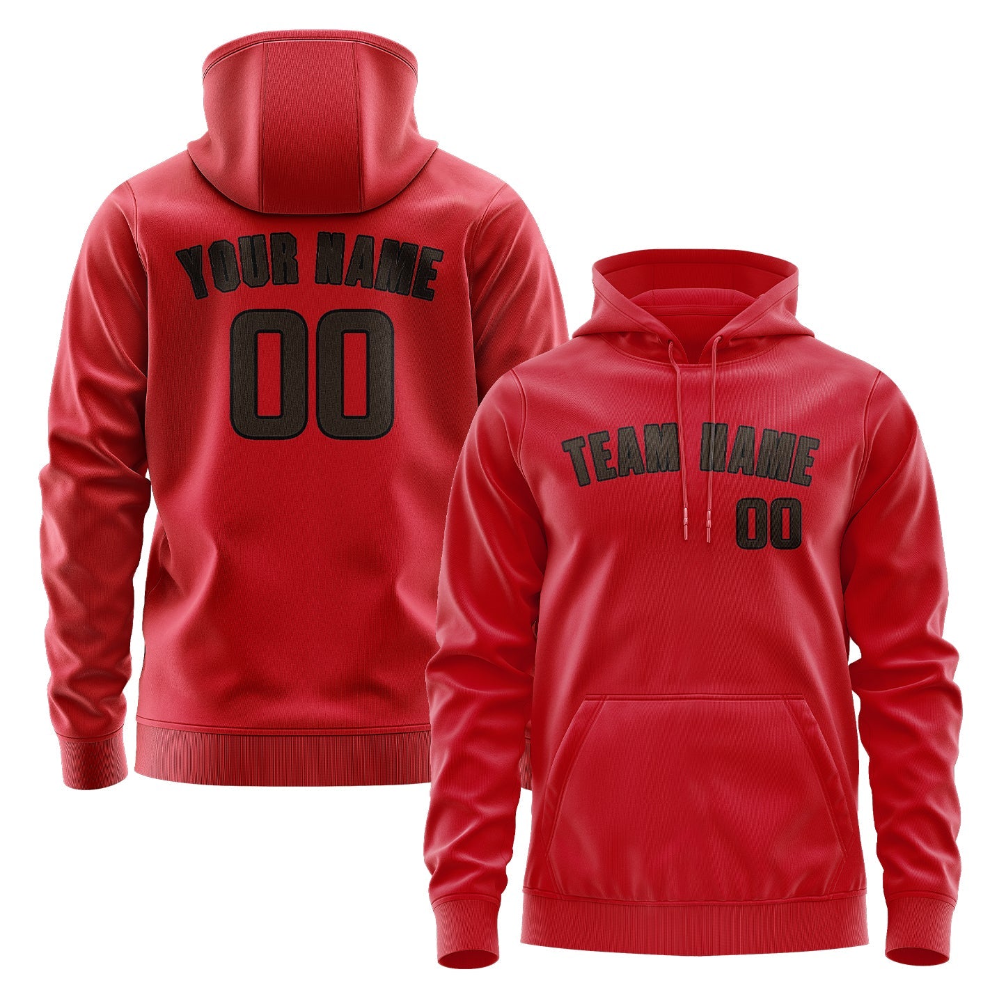 Custom Red Brown Hoodie