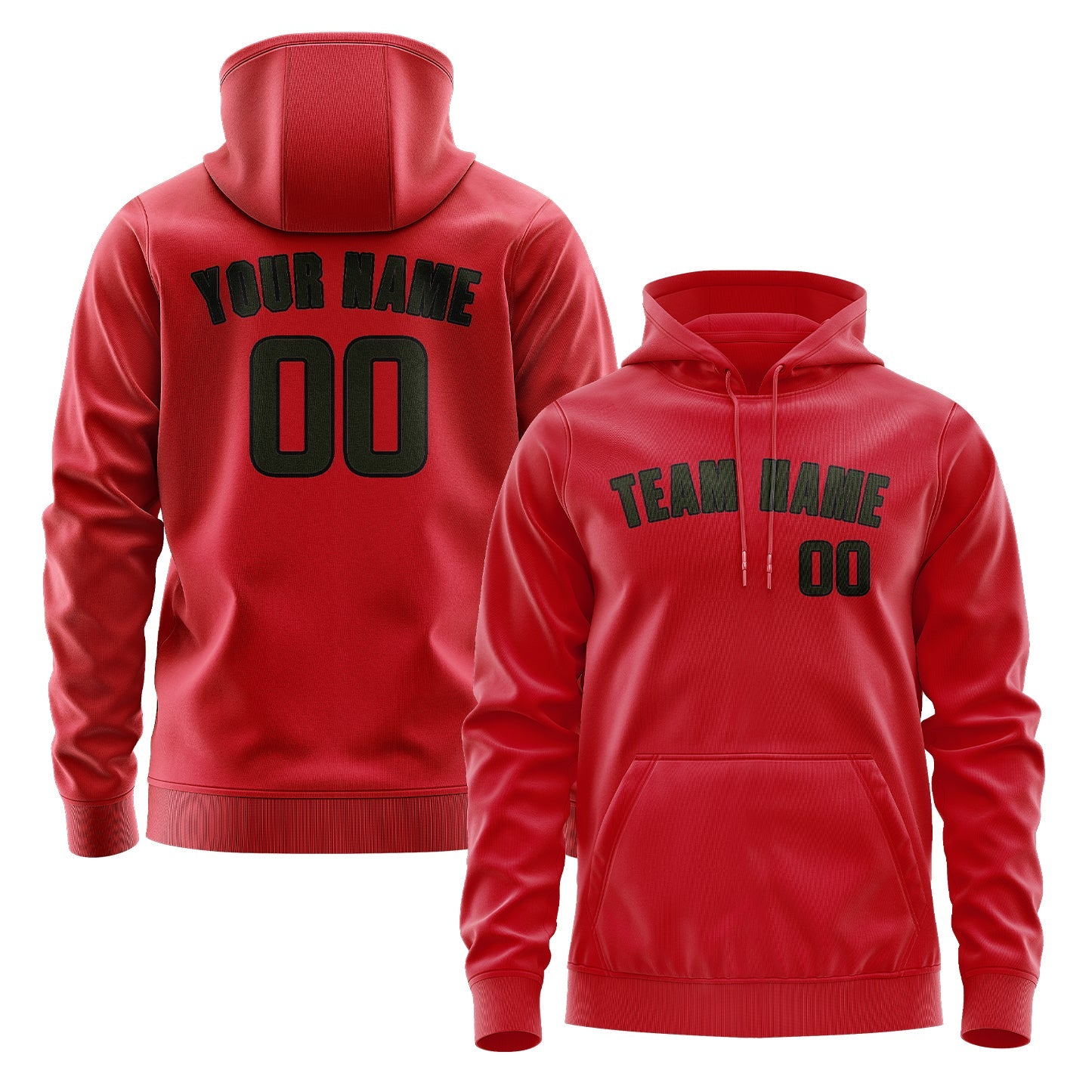 Custom Red Olive Hoodie