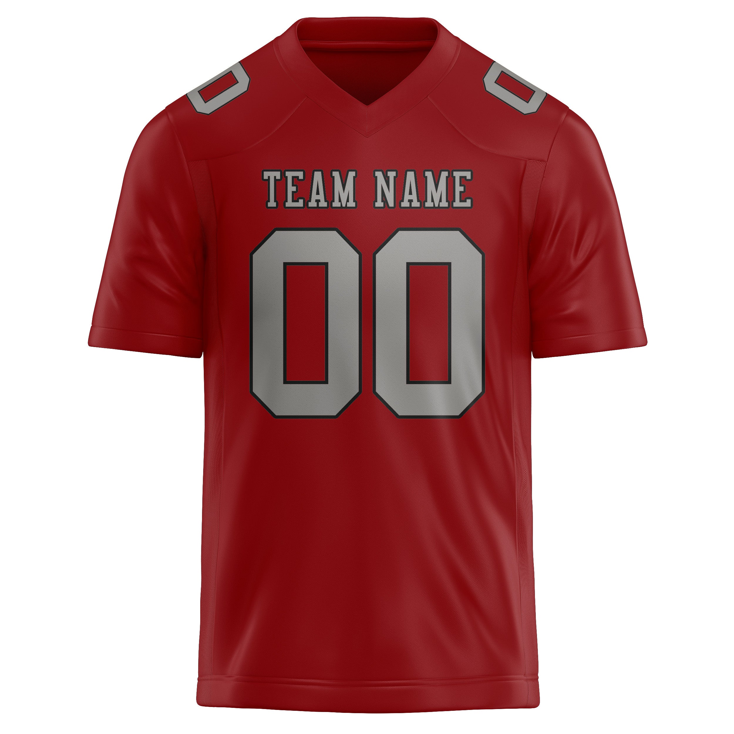 Custom Red Gray Football Jersey
