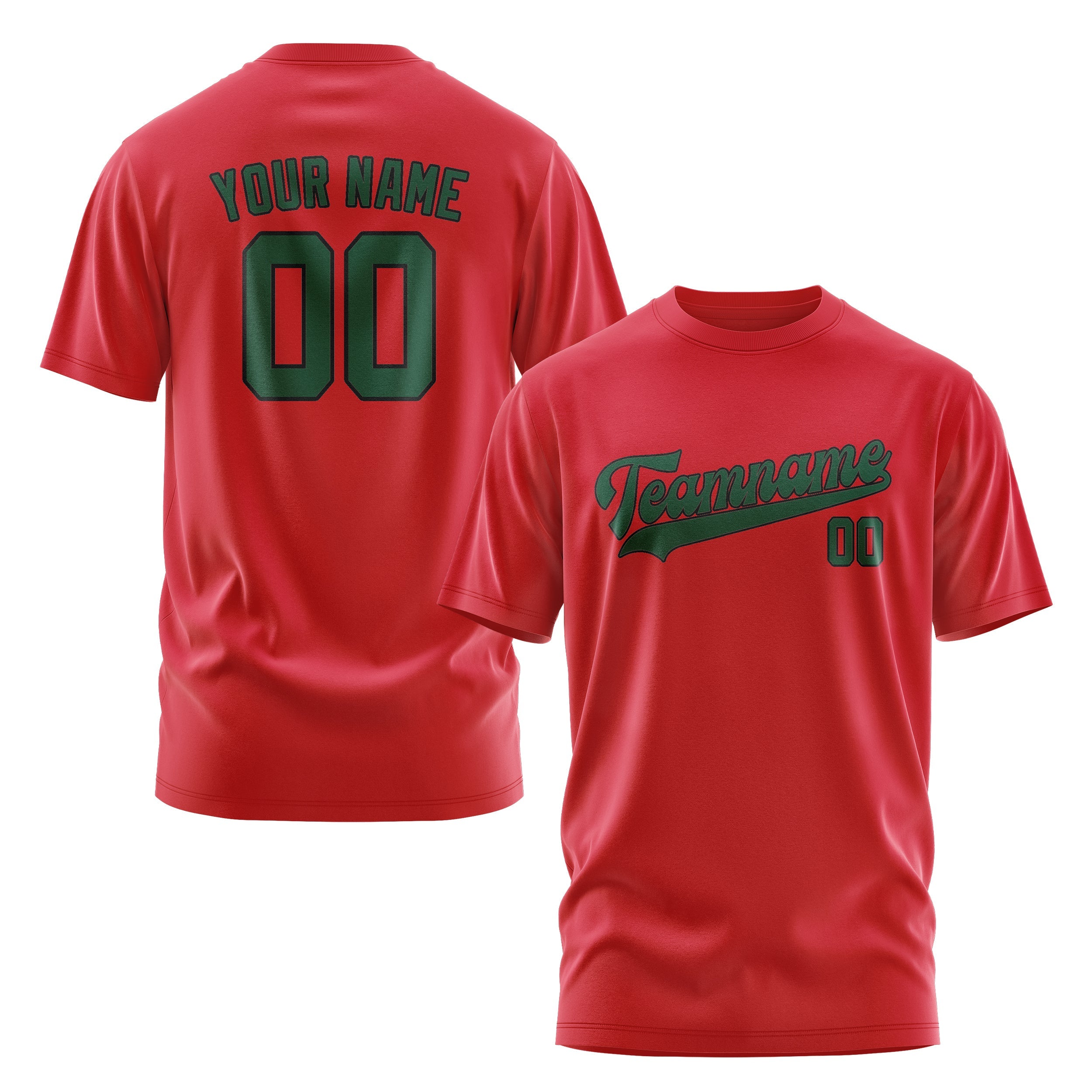 Custom Red Green T-Shirt
