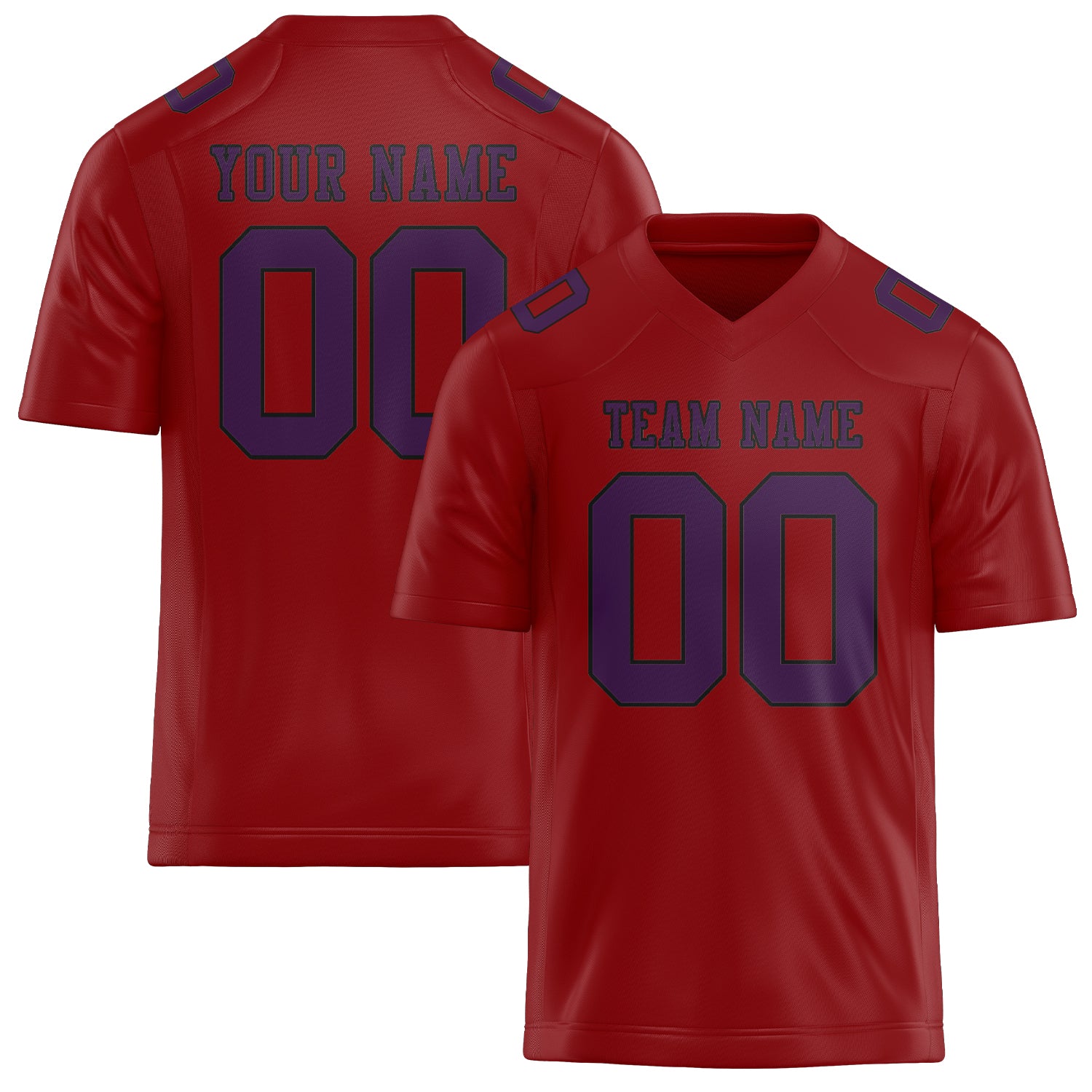 Custom Red Purple Football Jersey