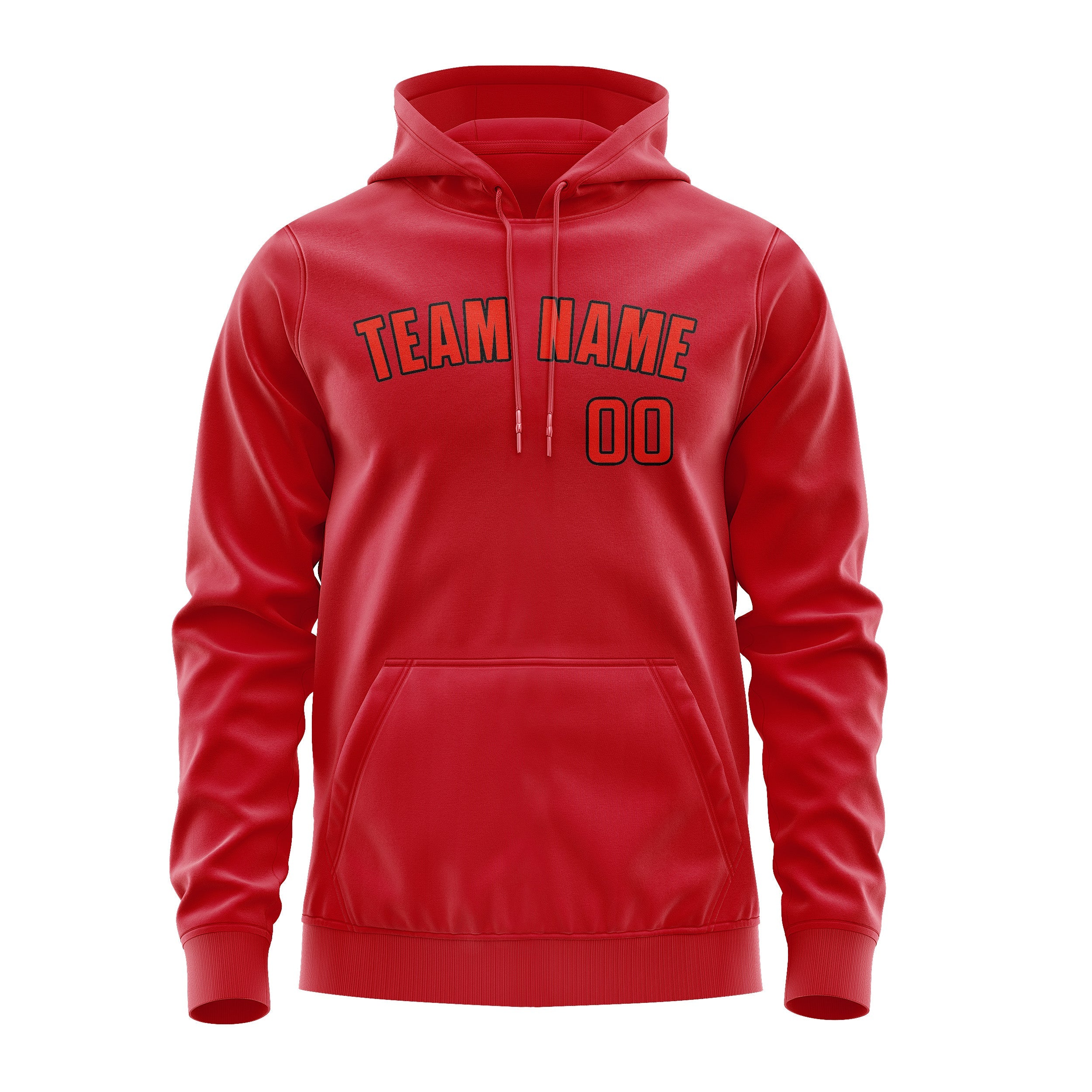 Custom Red Orange Red Hoodie