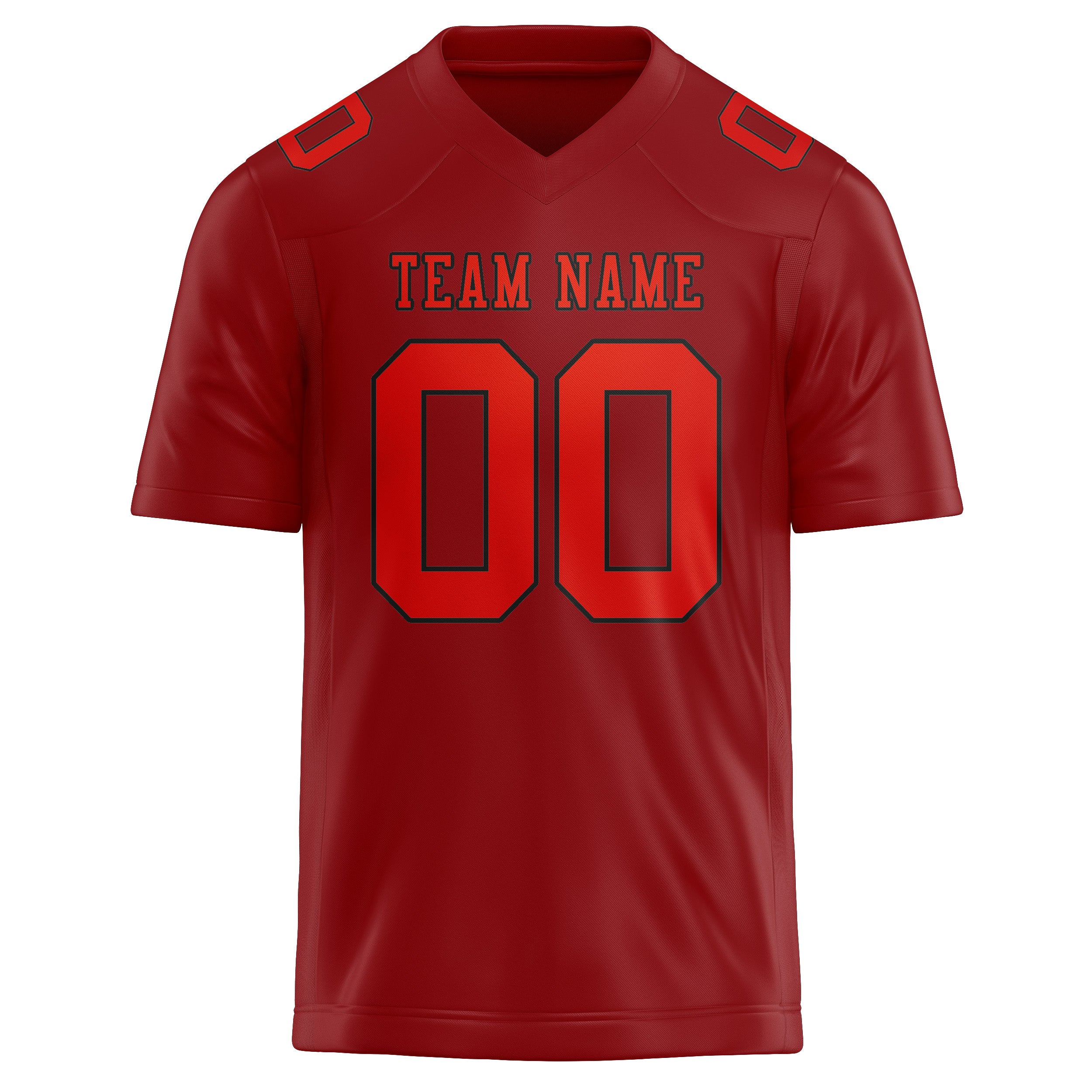 Custom Red Orange Red Football Jersey
