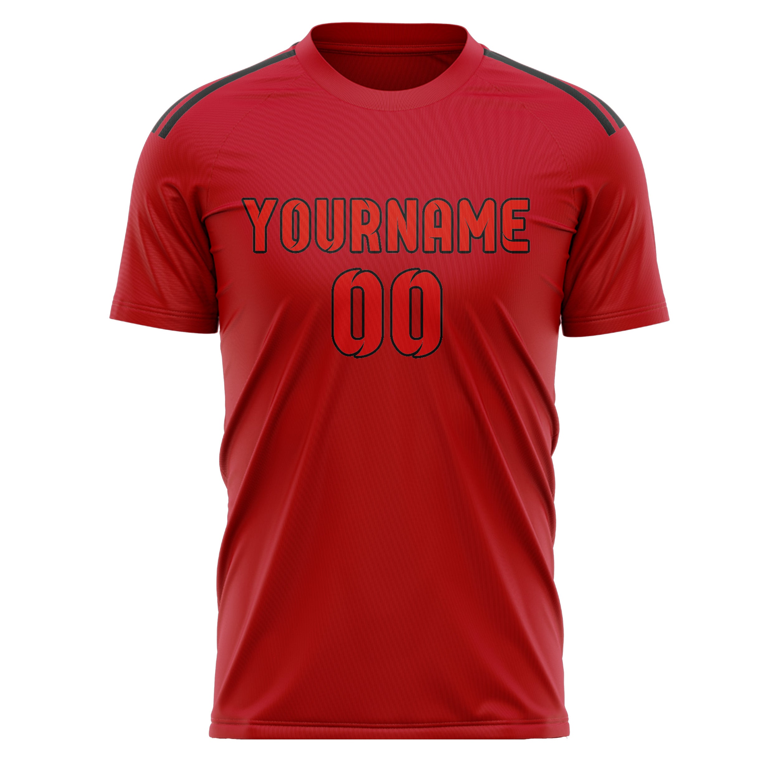 Custom Red Orange Red Soccer Jersey