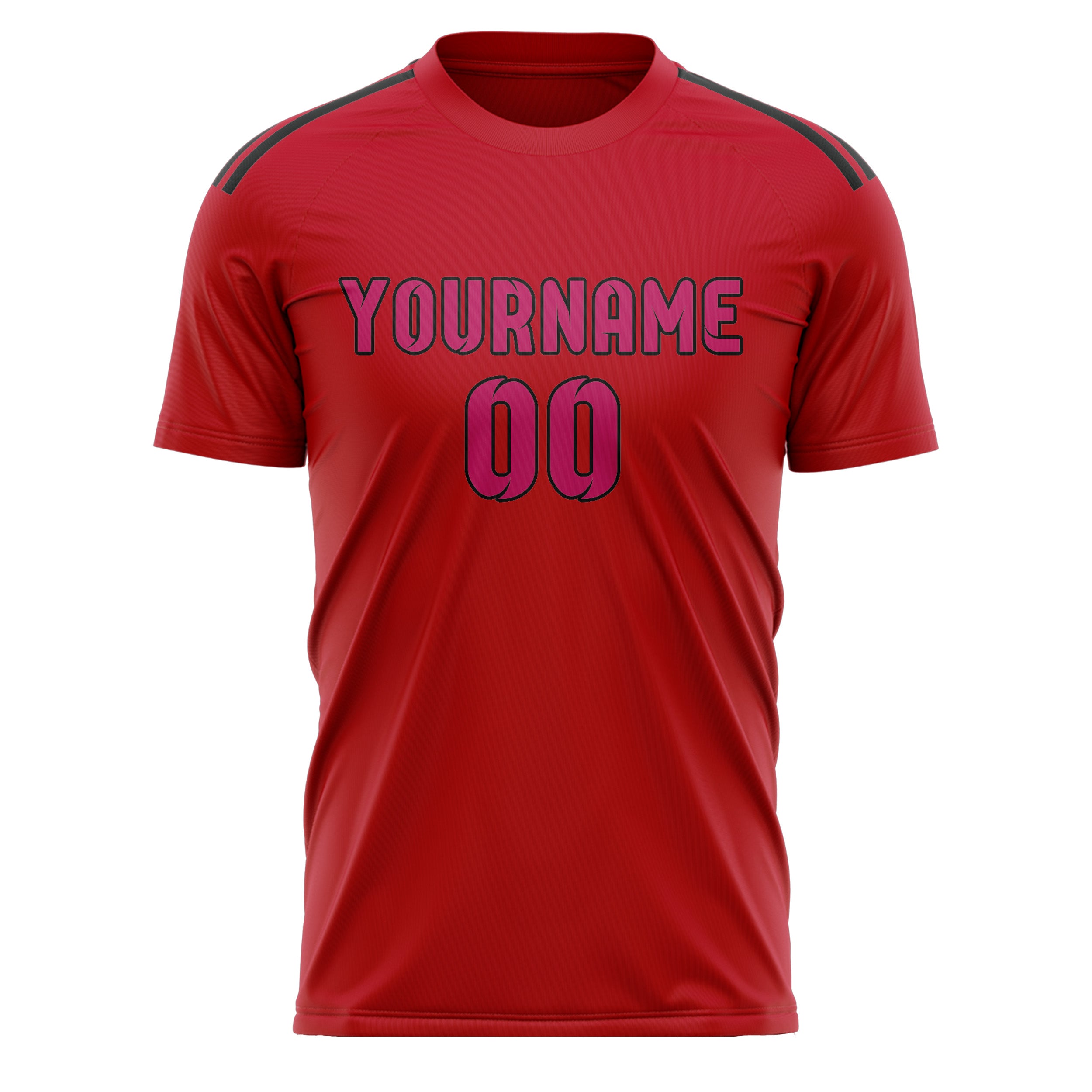 Custom Red Pink Soccer Jersey