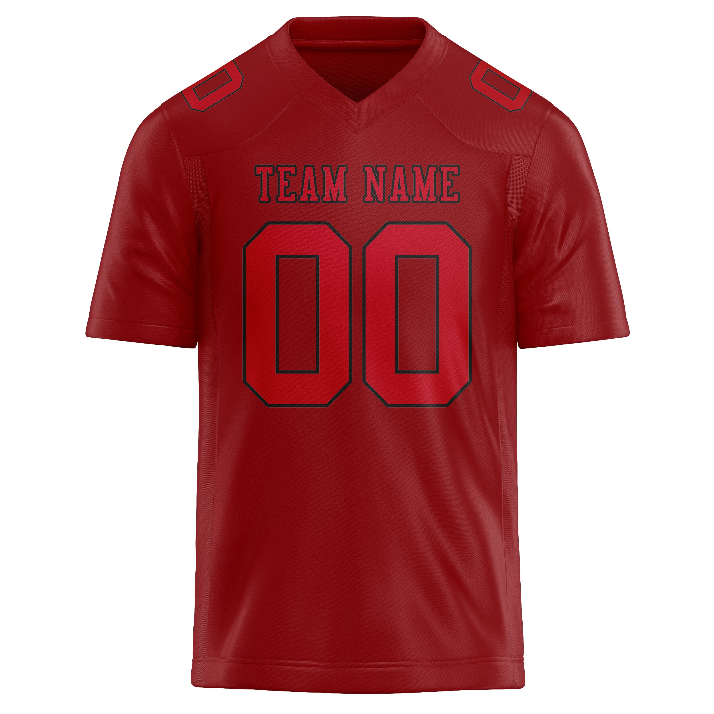 Custom Red Red Football Jersey