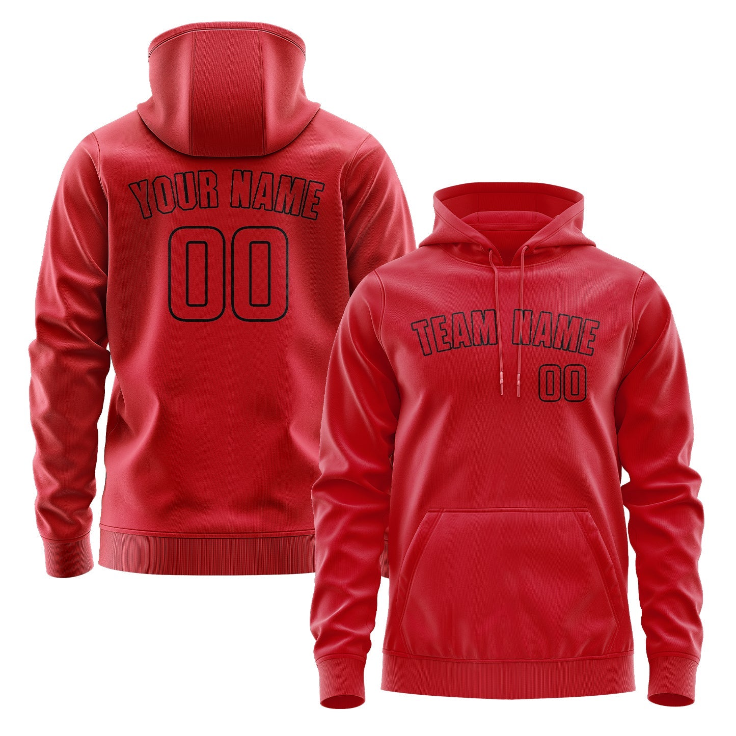 Custom Red Red Hoodie