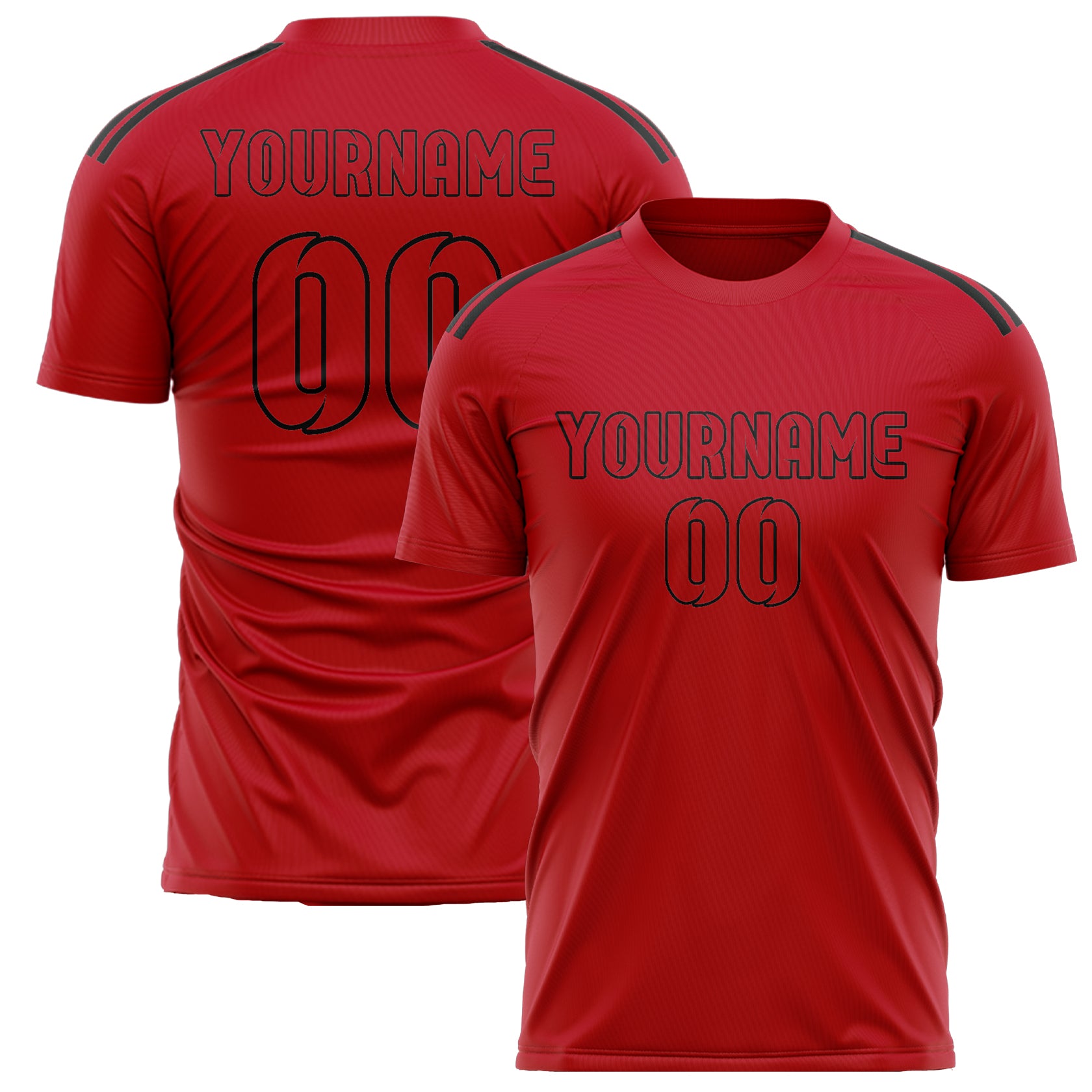 Custom Red Red Soccer Jersey