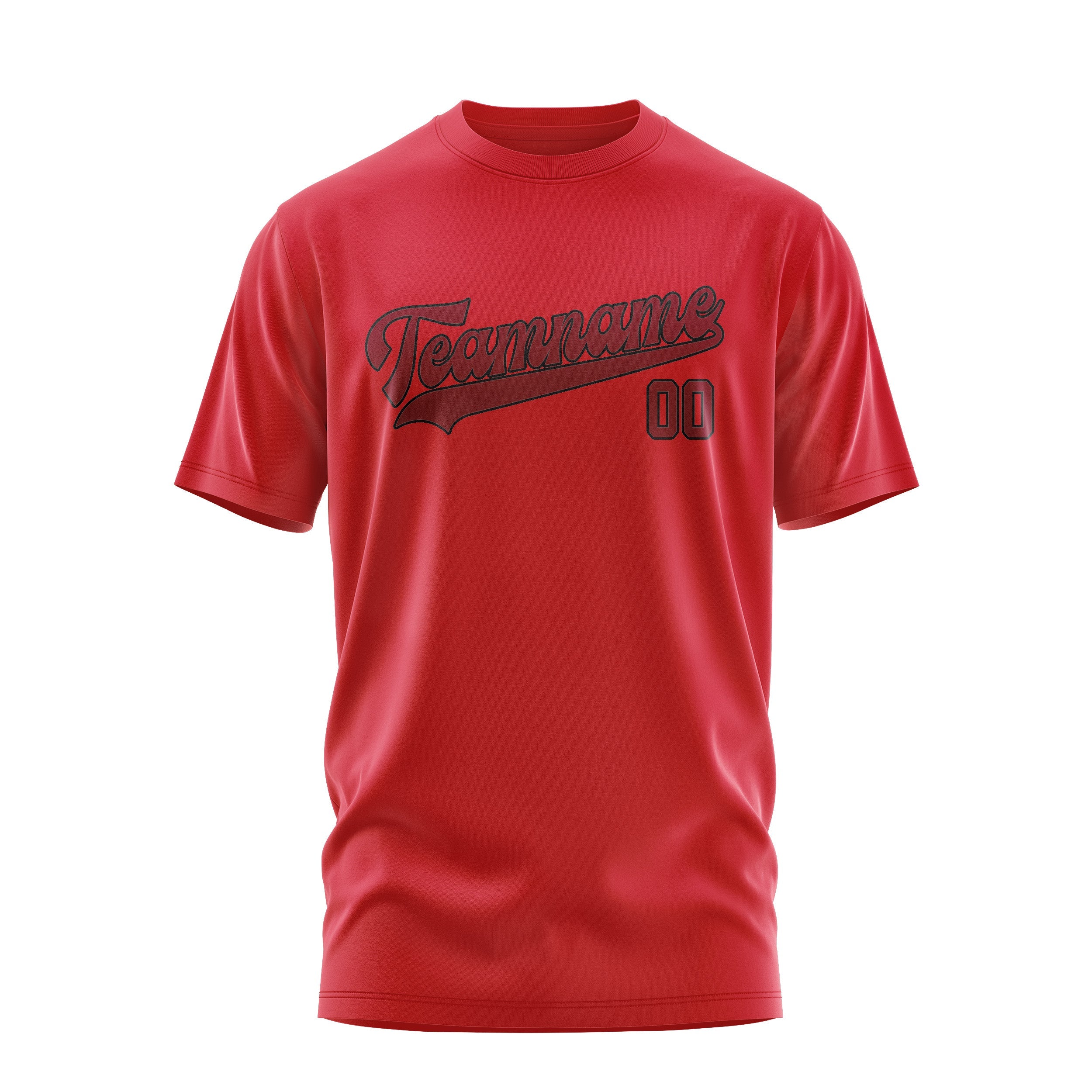 Custom Red Crimson Red T-Shirt