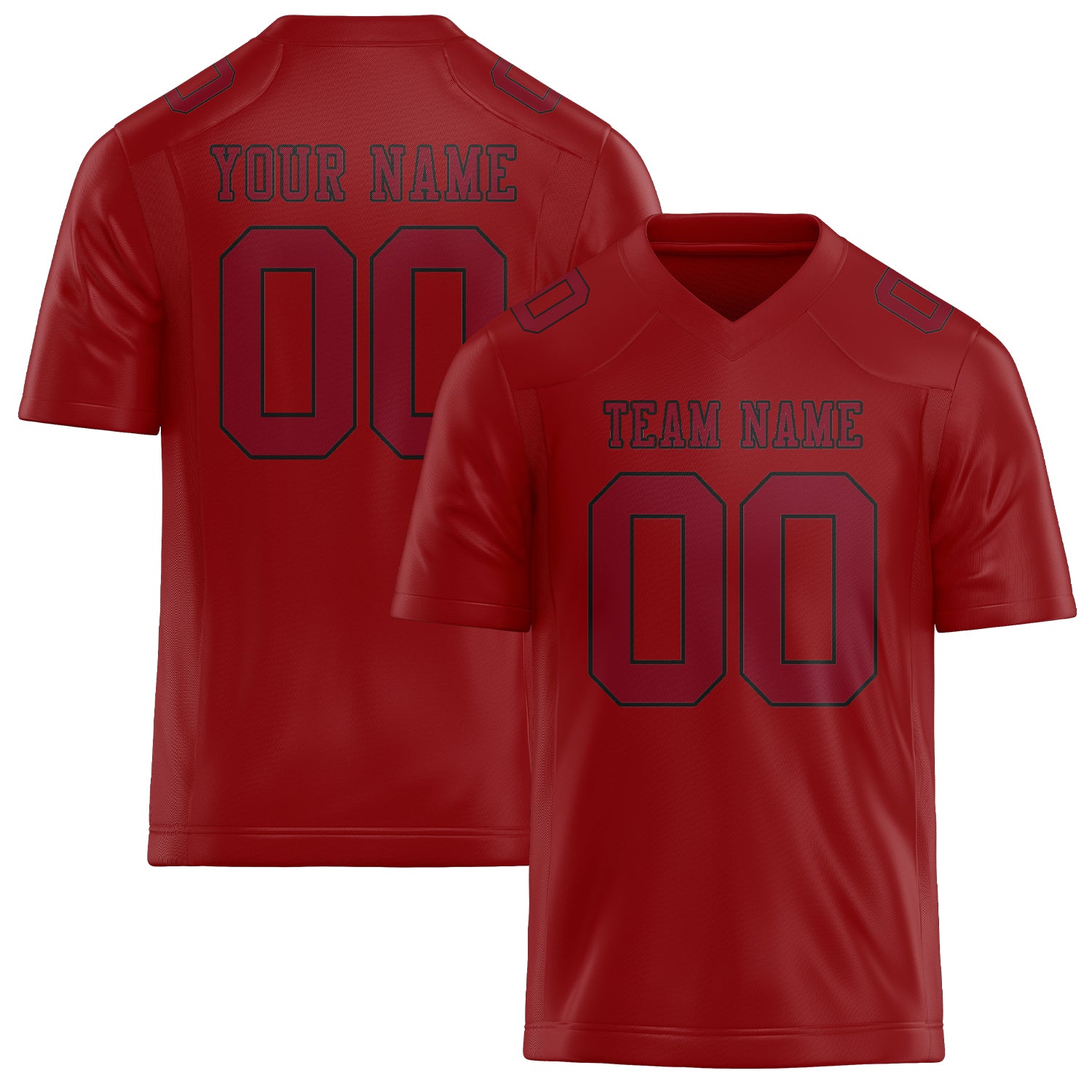 Custom Red Crimson Red Football Jersey