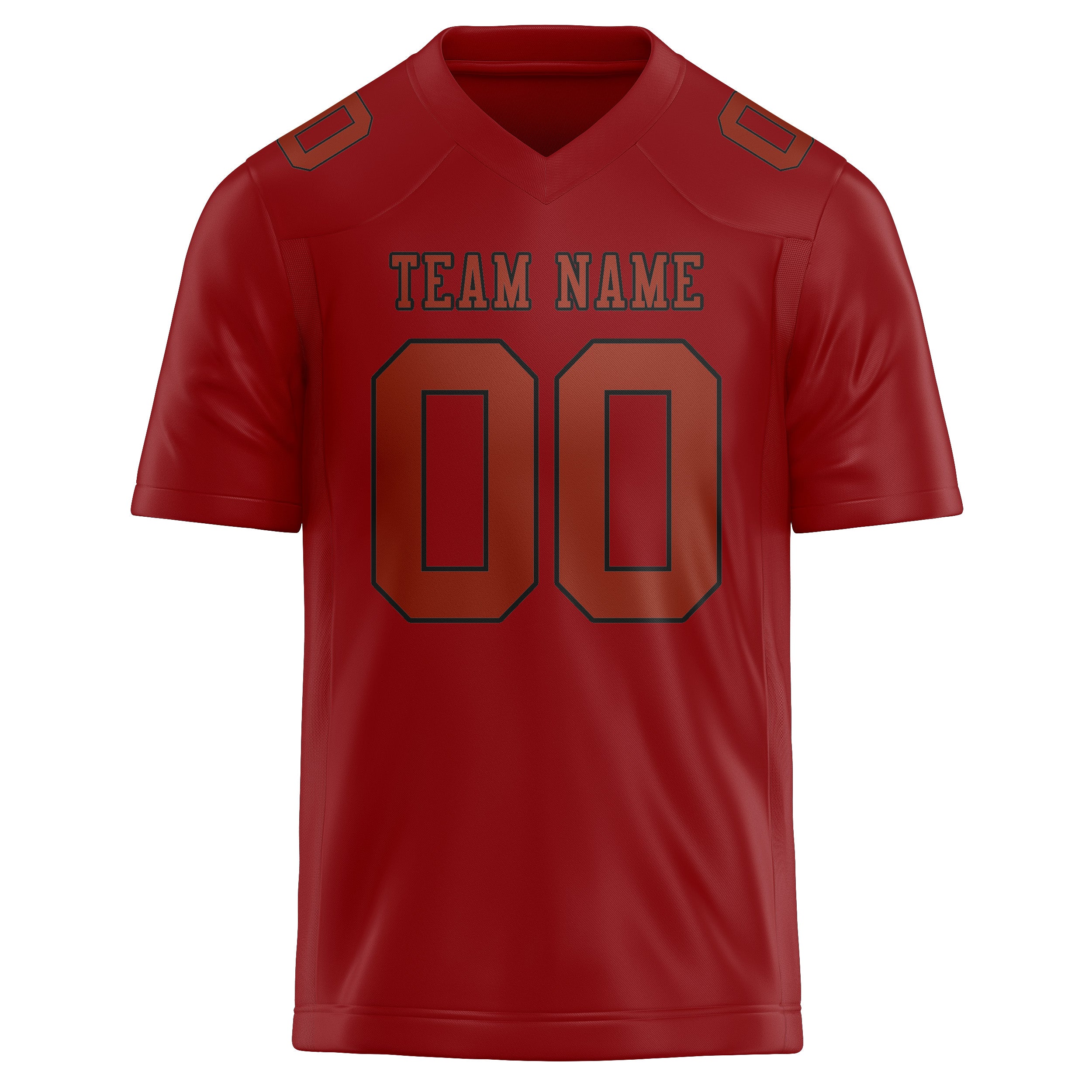 Custom Red Coral Red Football Jersey
