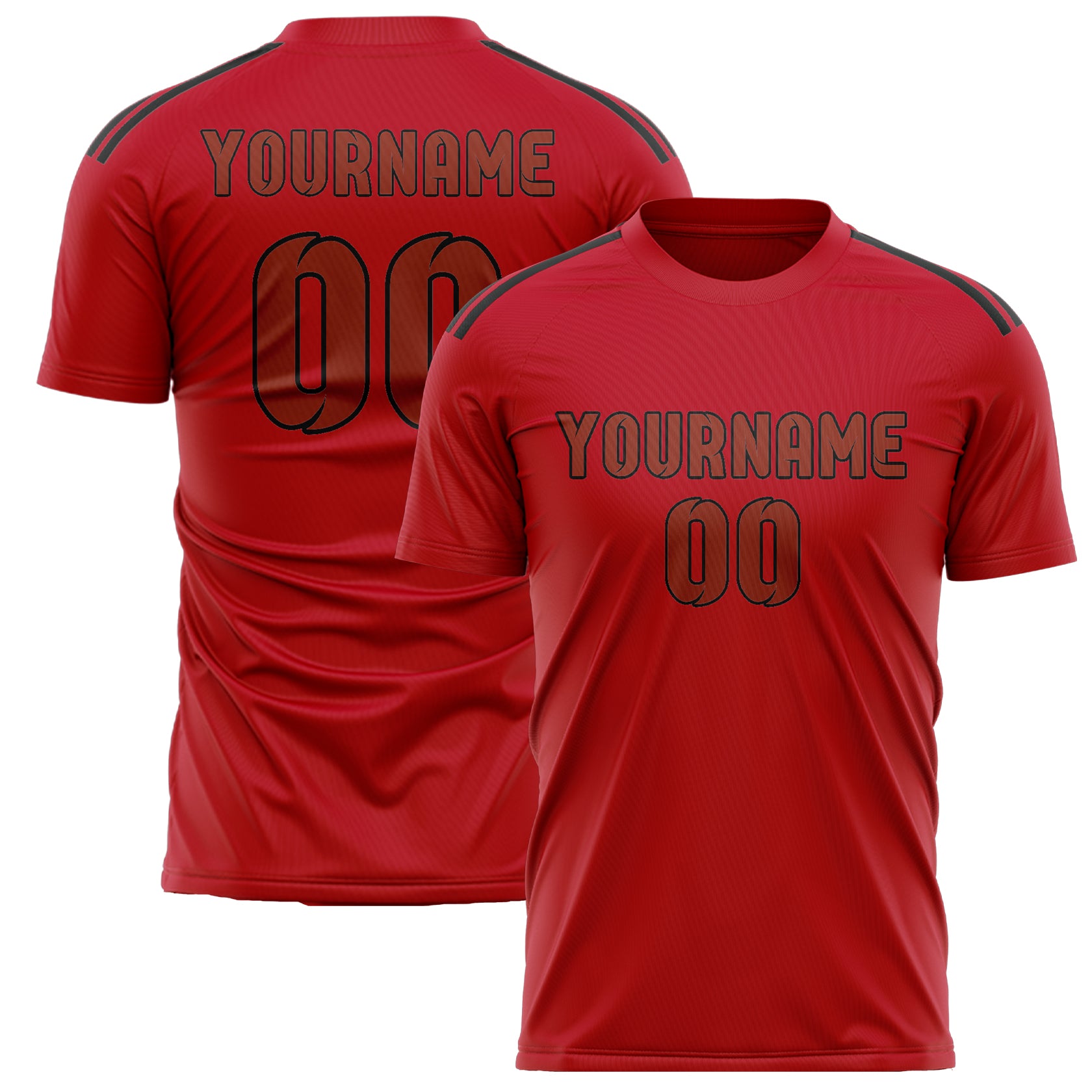 Custom Red Coral Red Soccer Jersey