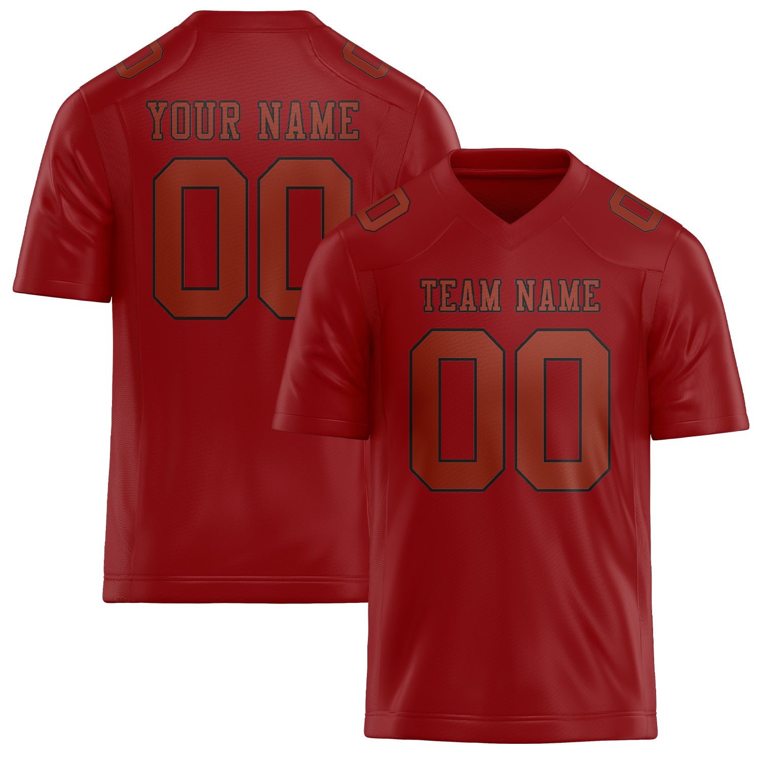 Custom Red Coral Red Football Jersey