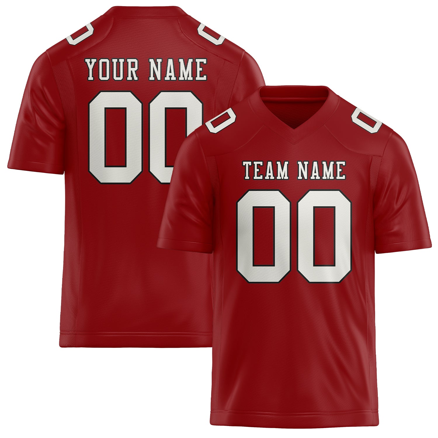 Custom Red White Football Jersey