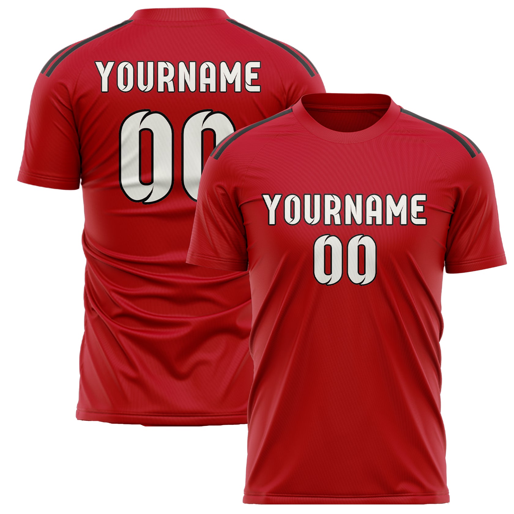 Custom Red White Soccer Jersey